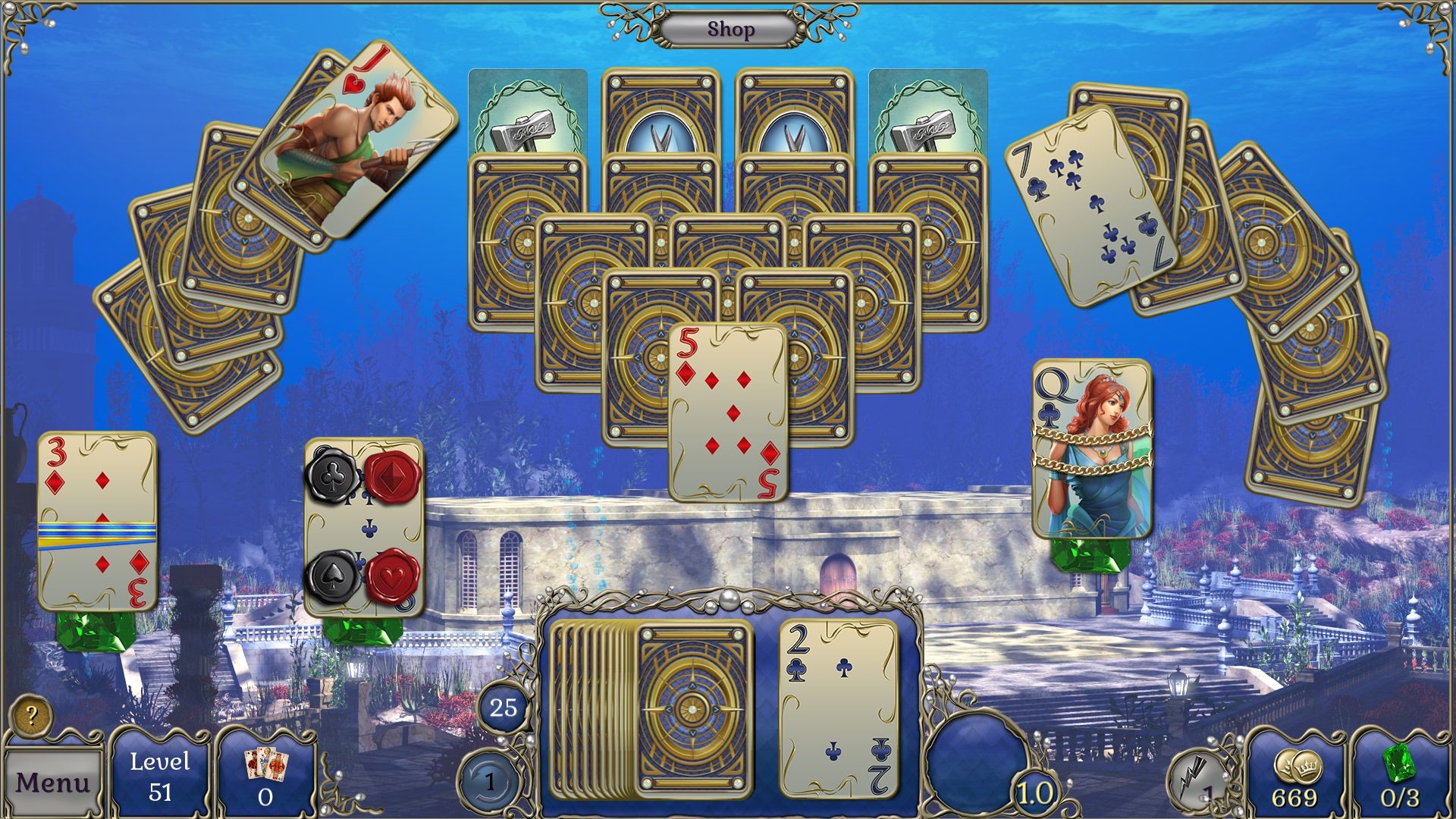 Jewel Match Atlantis Solitaire 2: Collector’s Edition