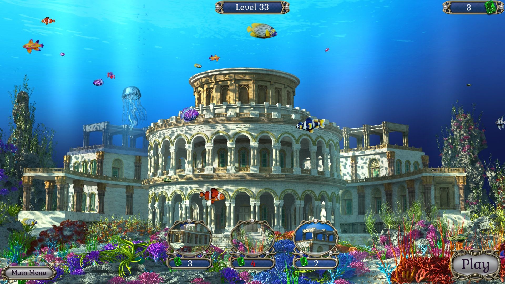 Jewel Match Atlantis Solitaire 2: Collector’s Edition