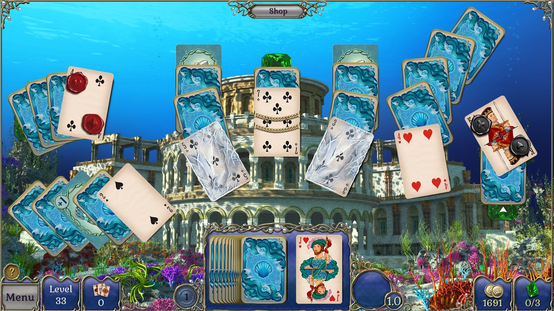 Jewel Match Atlantis Solitaire 2: Collector’s Edition