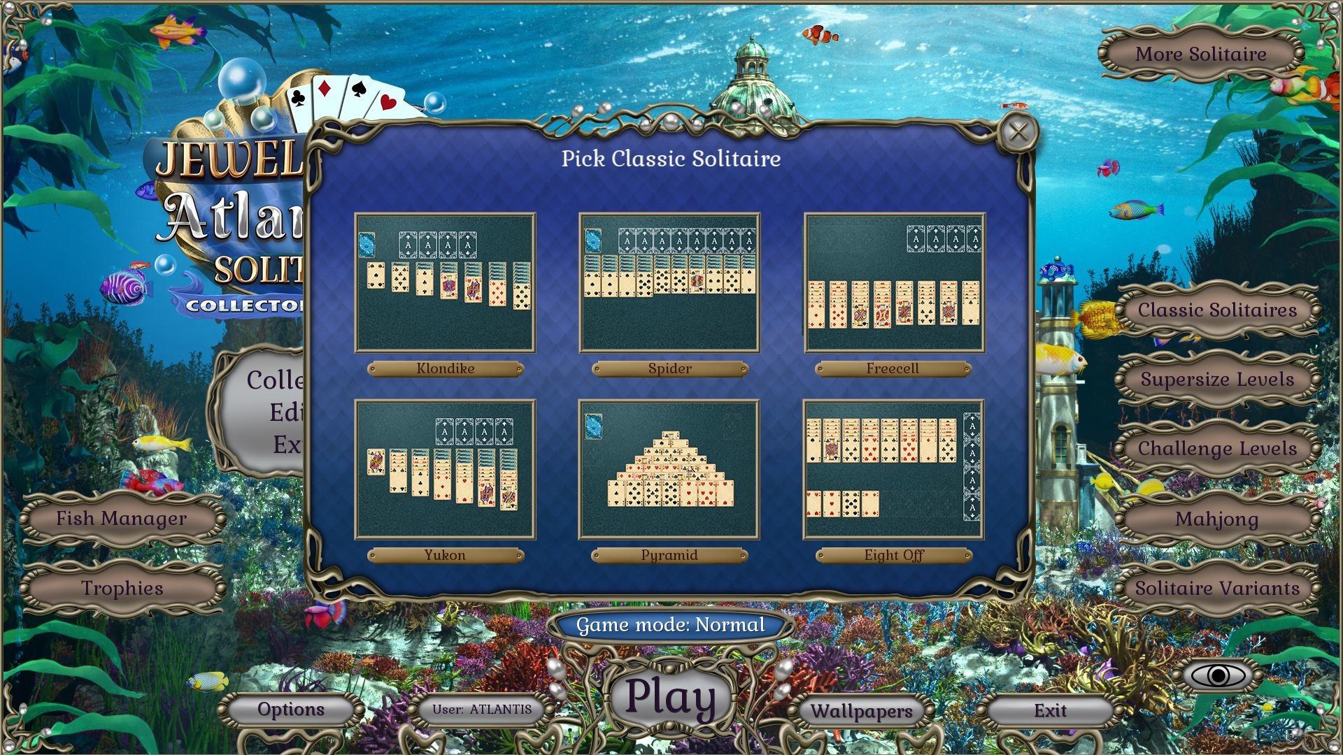 Jewel Match Atlantis Solitaire 2: Collector’s Edition
