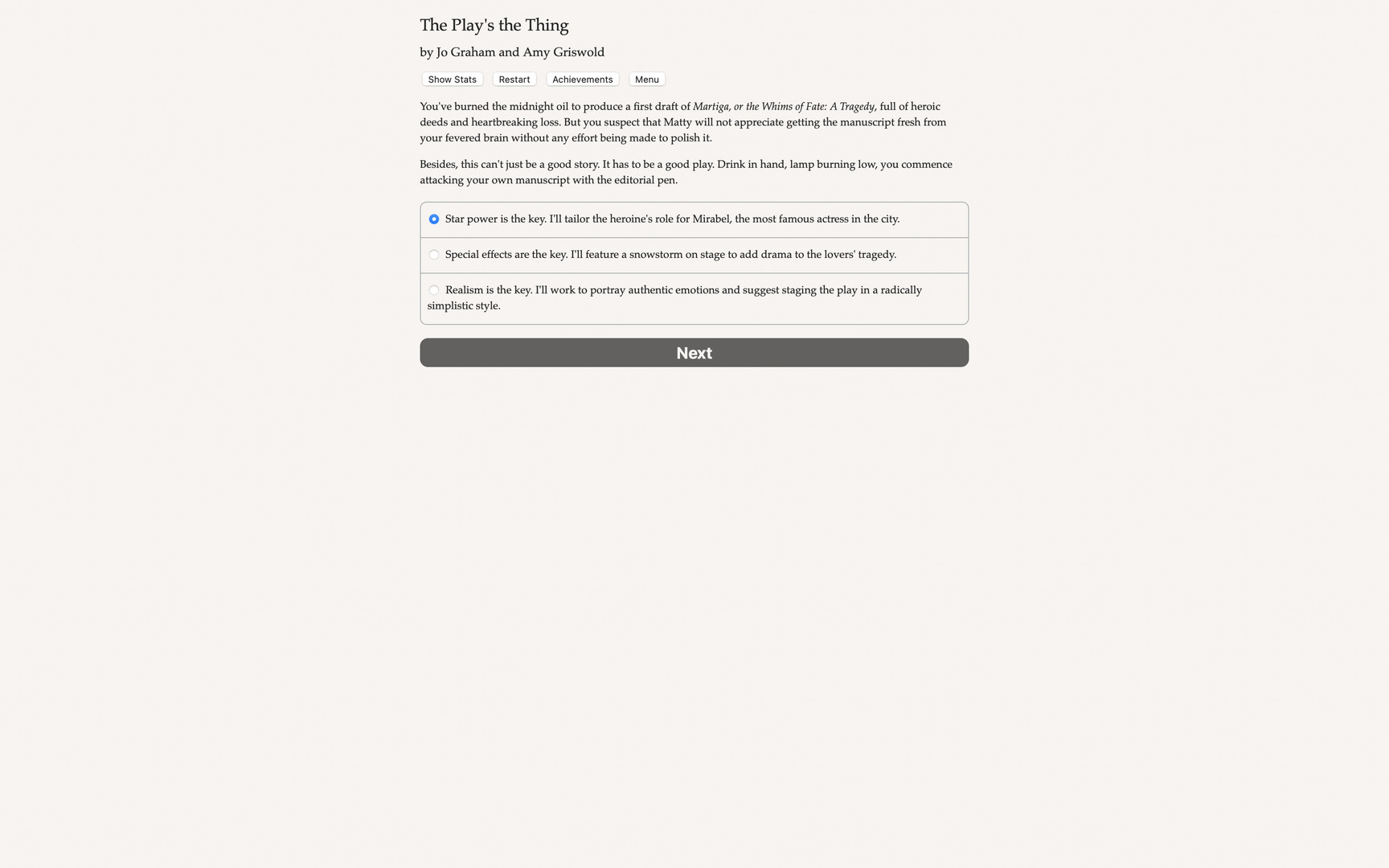 The Play’s the Thing