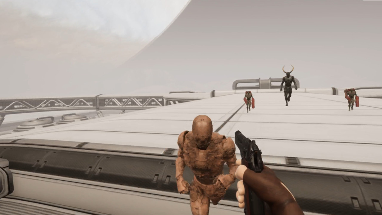 VR Skirmish on Solar System Planets: Shooting Battle