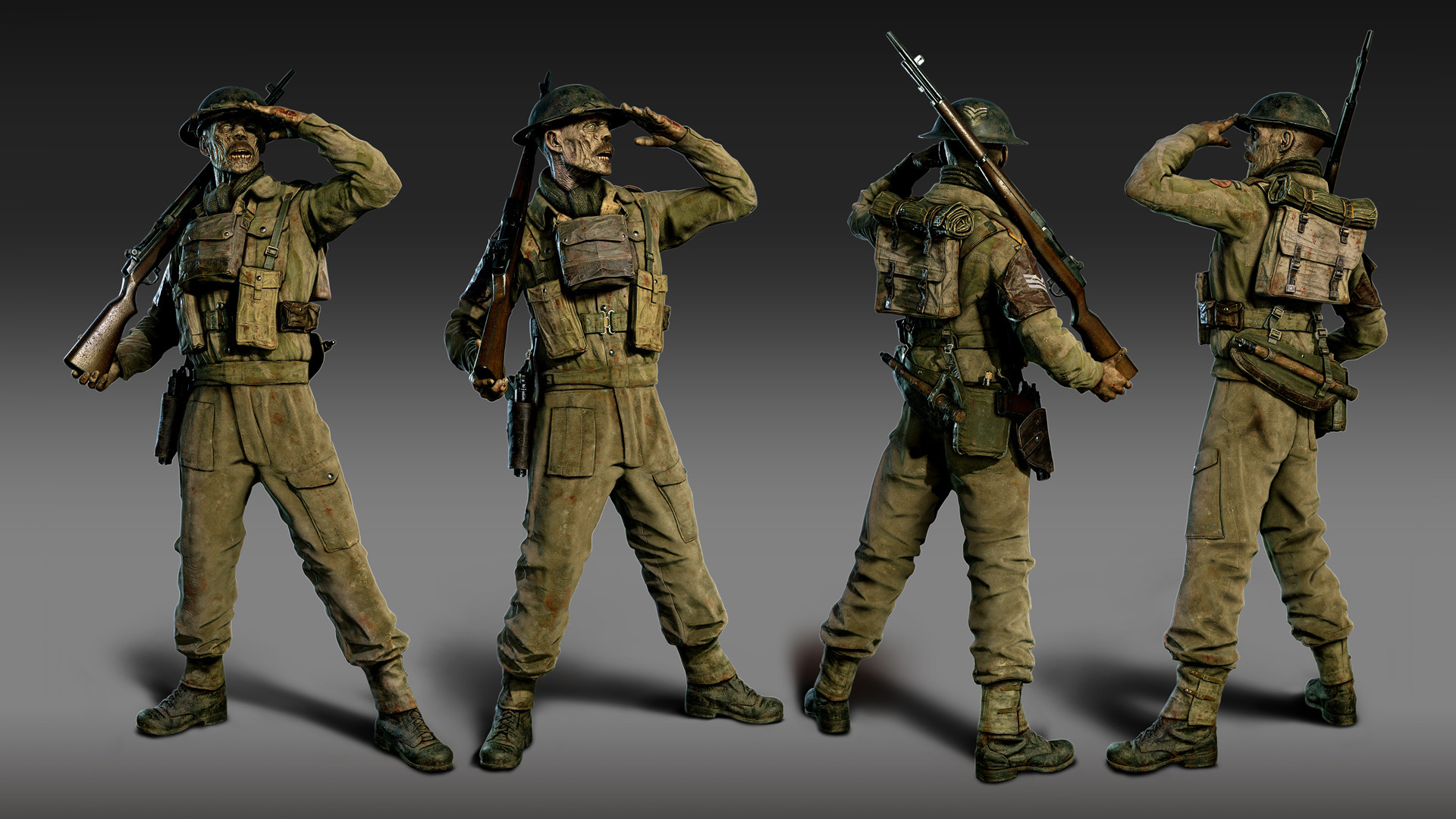 Zombie Army 4: Dead War – Paratrooper Zombie Character