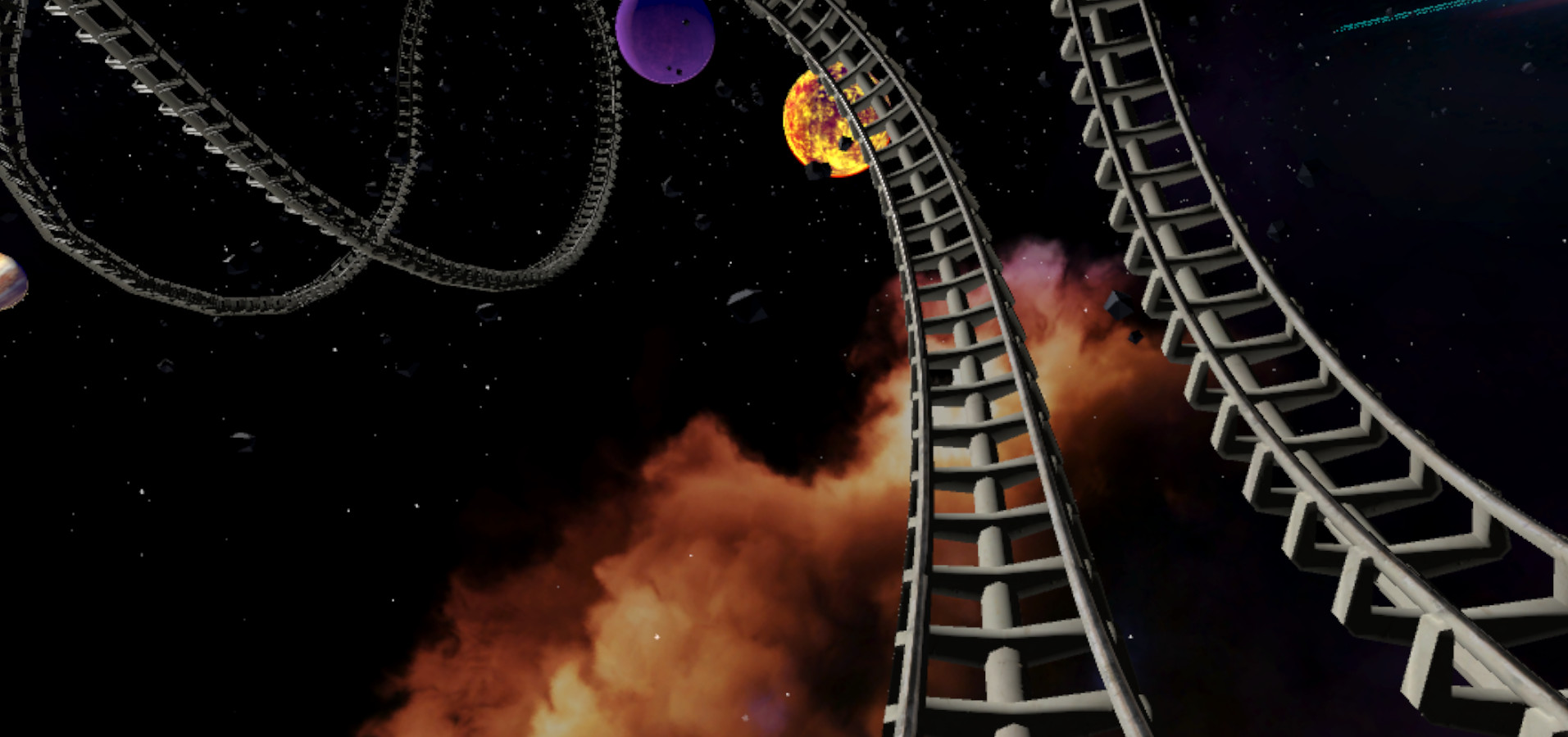 VR Galactic Roller Coaster