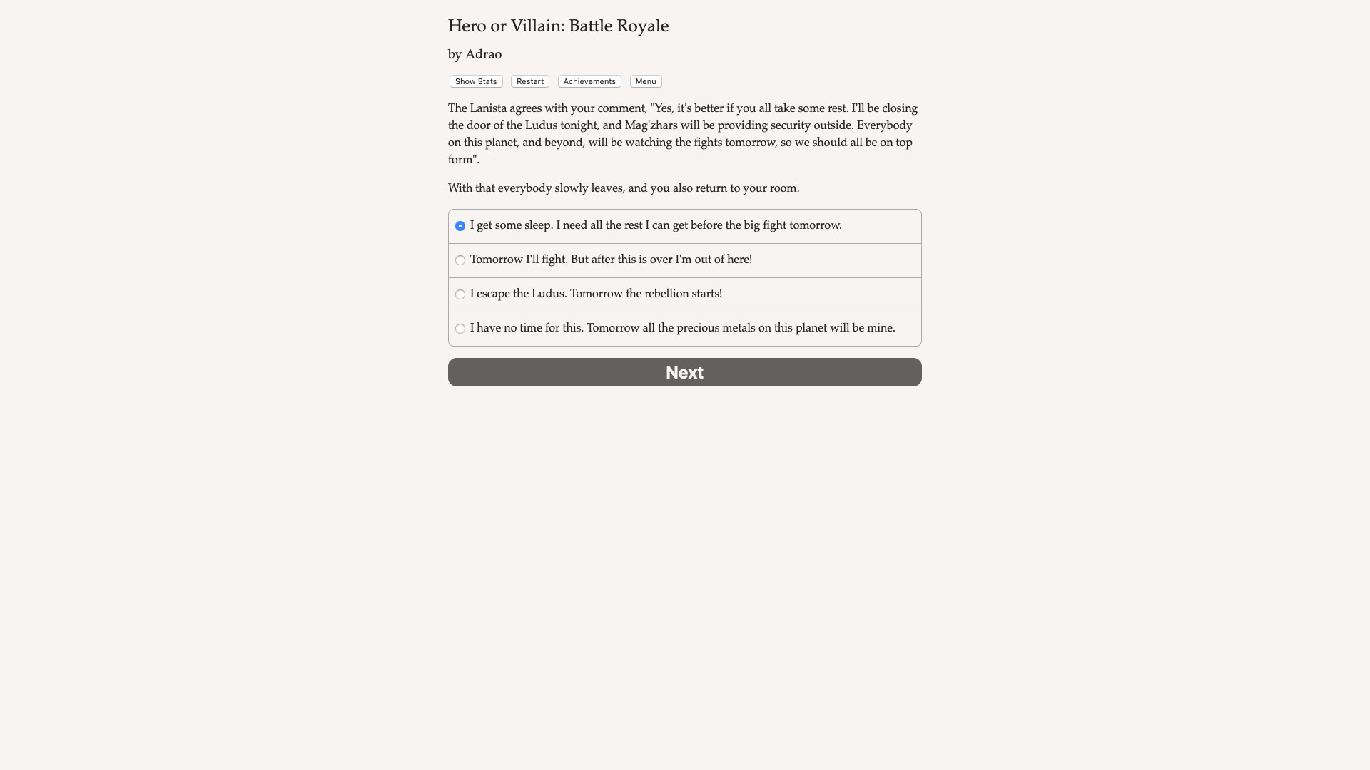 Hero or Villain: Battle Royale