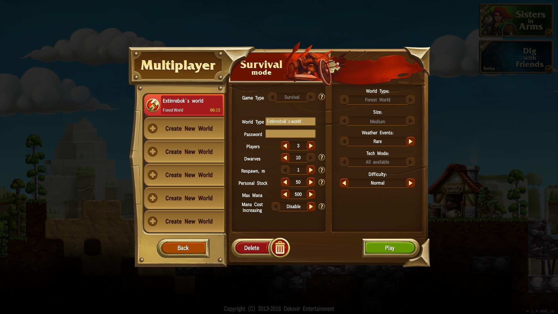 Craft the World: Dig with Friends