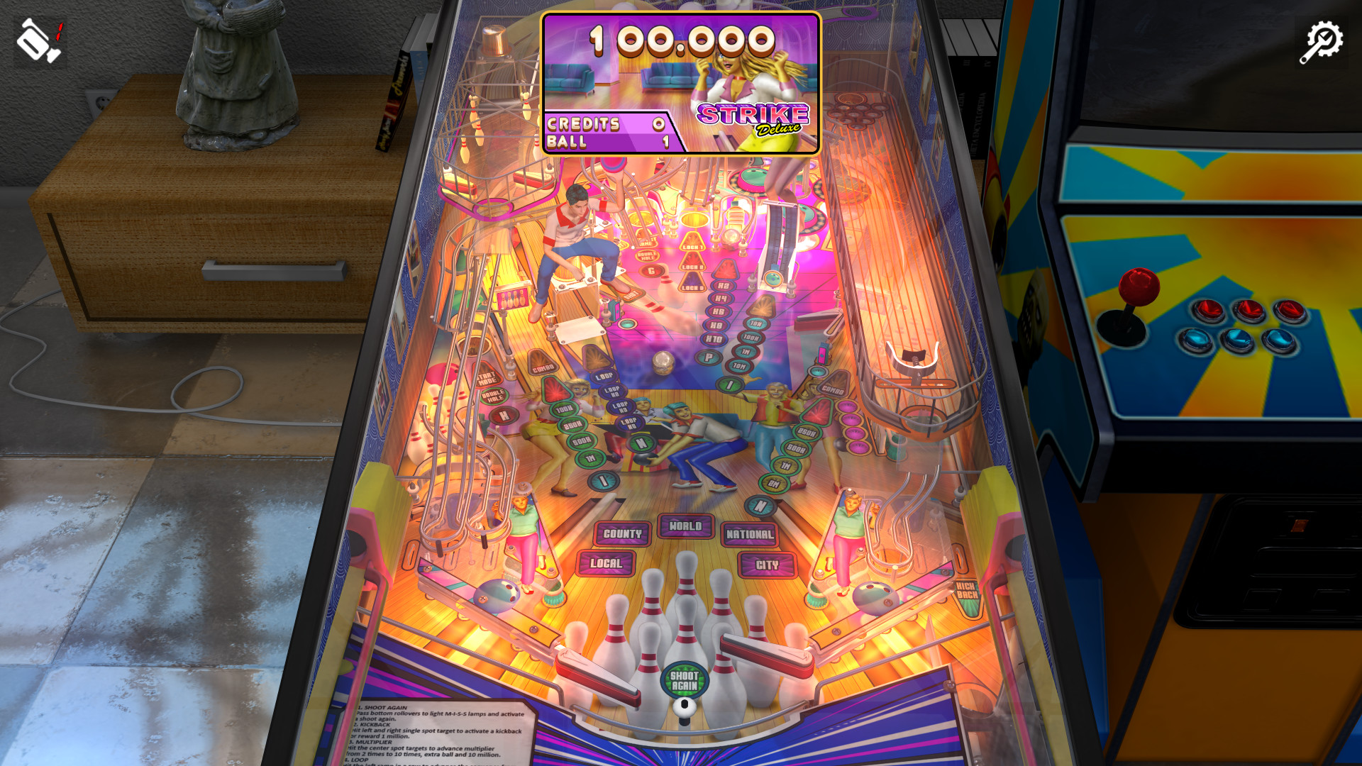Zaccaria Pinball: Strike Deluxe Pinball Table