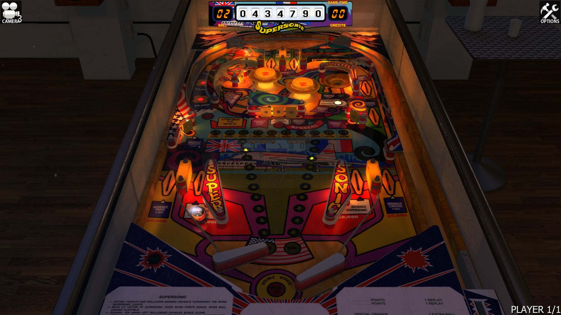 Zaccaria Pinball: Supersonic Table