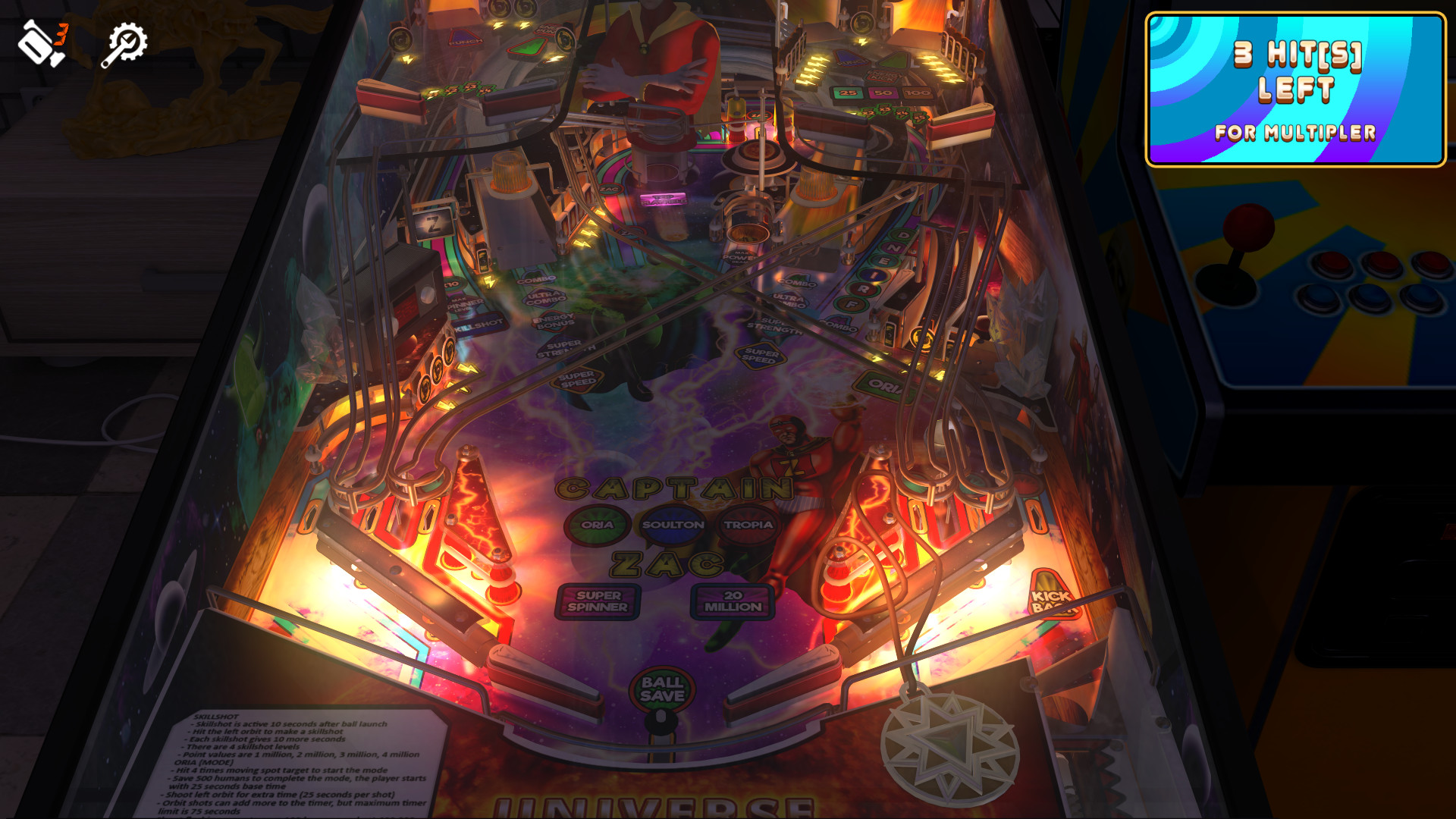 Zaccaria Pinball: Universe Deluxe Pinball Table