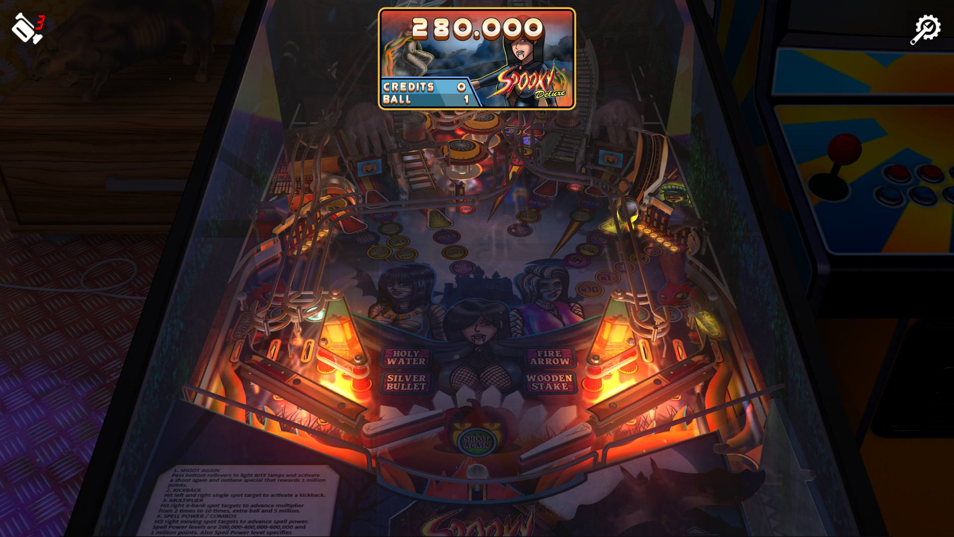 Zaccaria Pinball: Spooky Deluxe Pinball Table