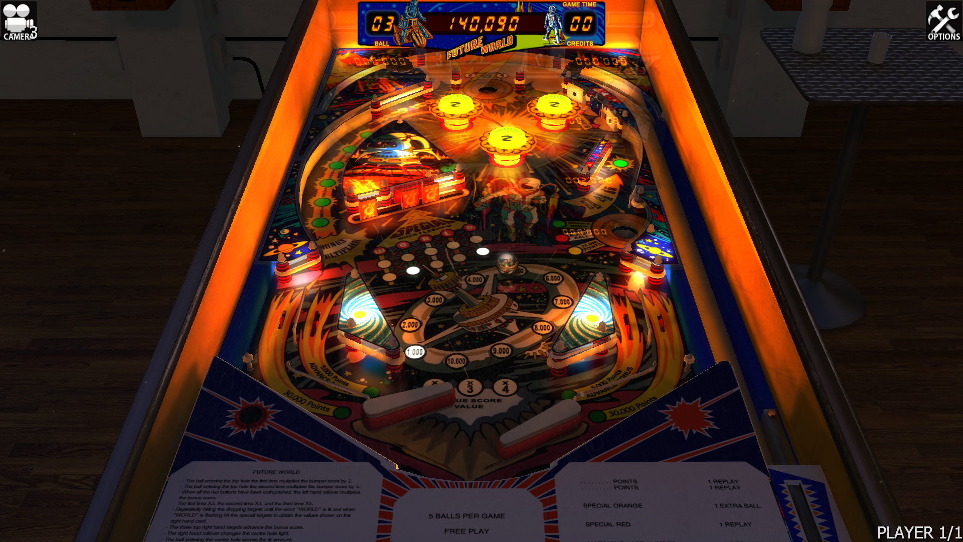 Zaccaria Pinball: Future World Table