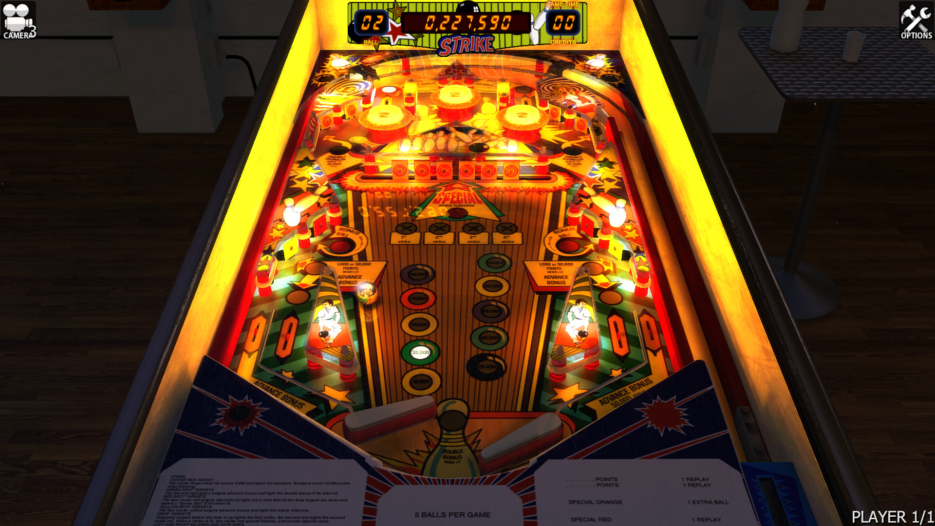 Zaccaria Pinball: Strike Table
