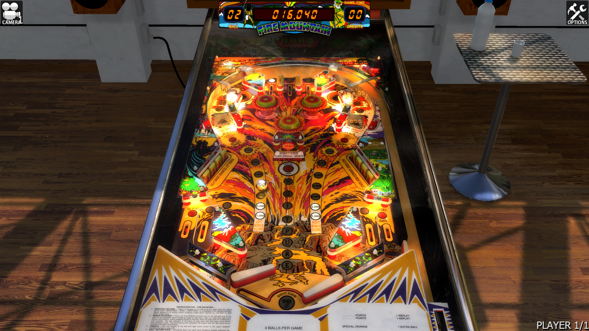Zaccaria Pinball: Fire Mountain Table