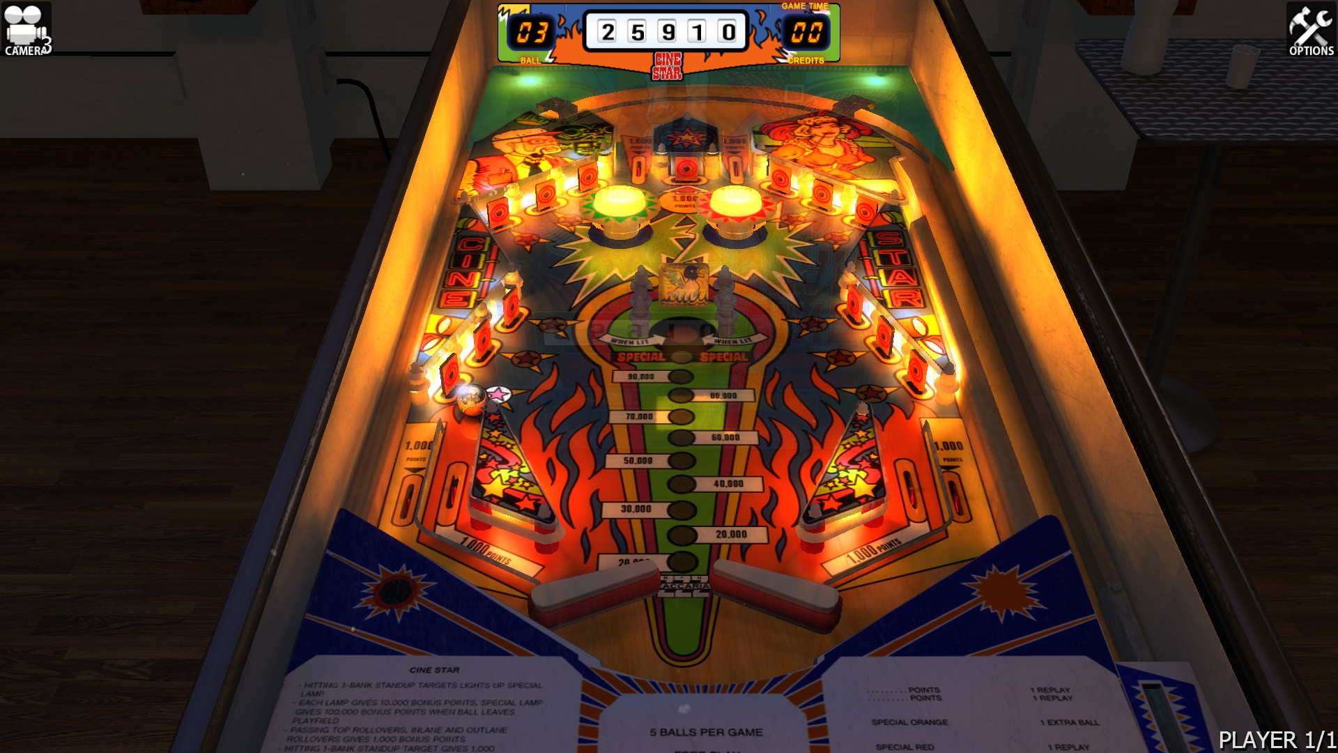 Zaccaria Pinball: Cine Star Table