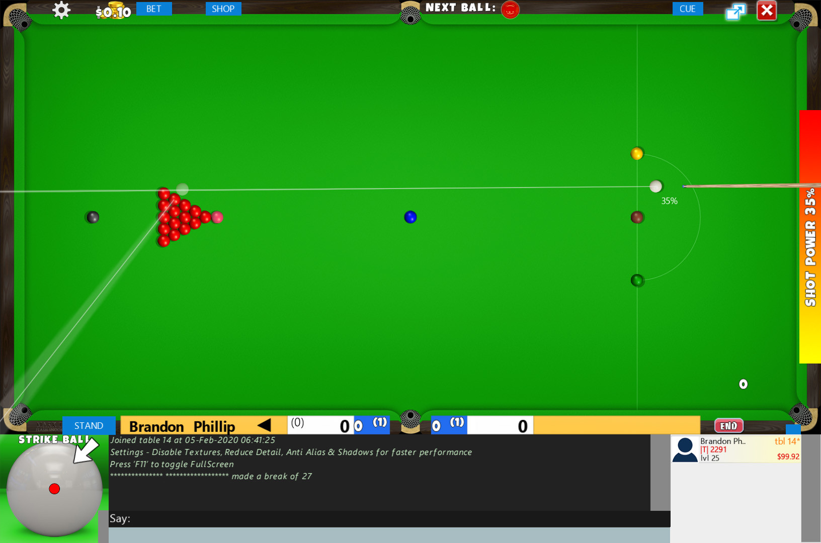 Flash Snooker Game