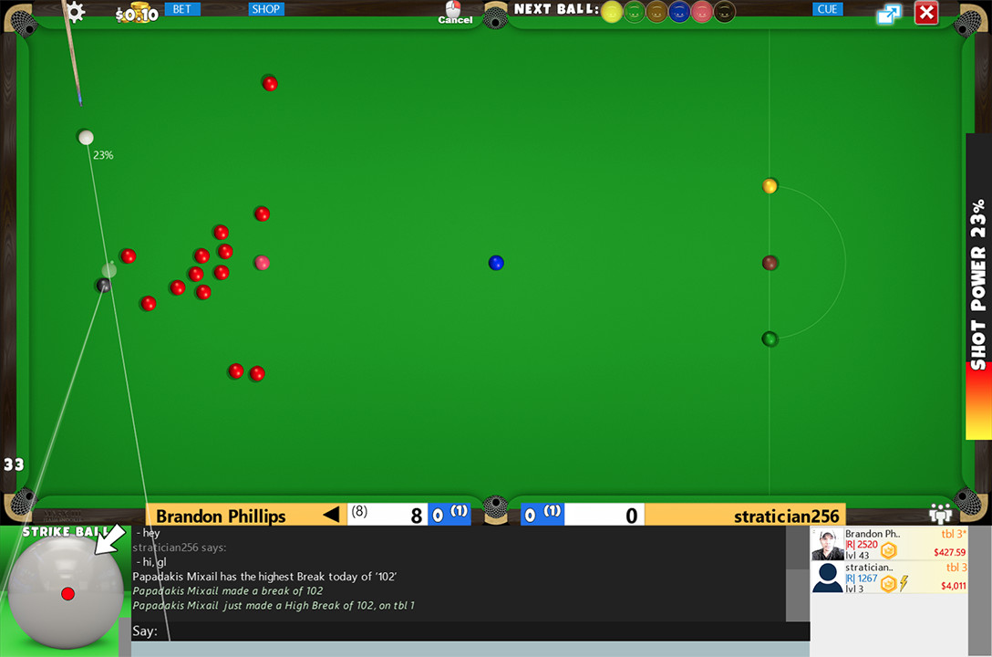Flash Snooker Game