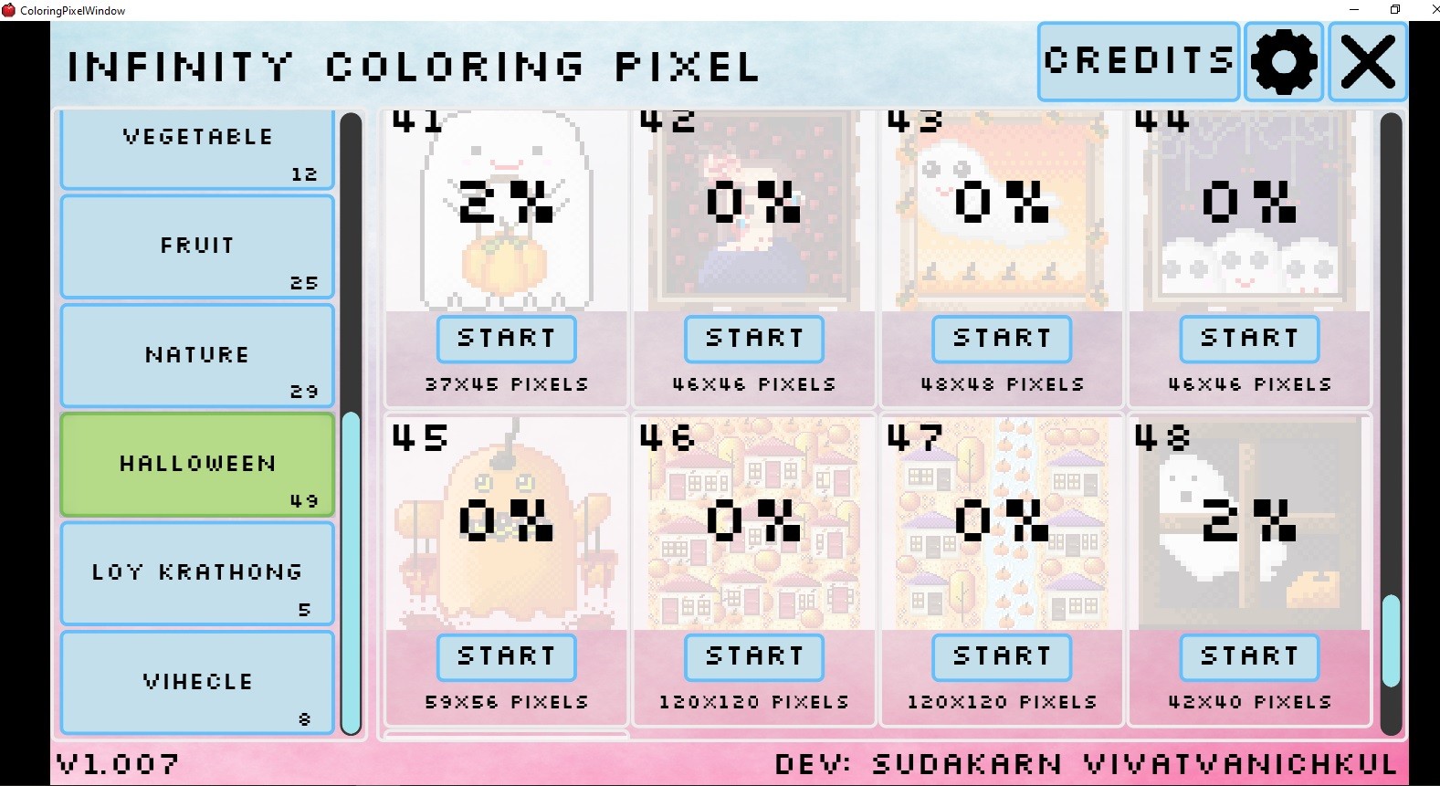 Infinity Coloring Pixel