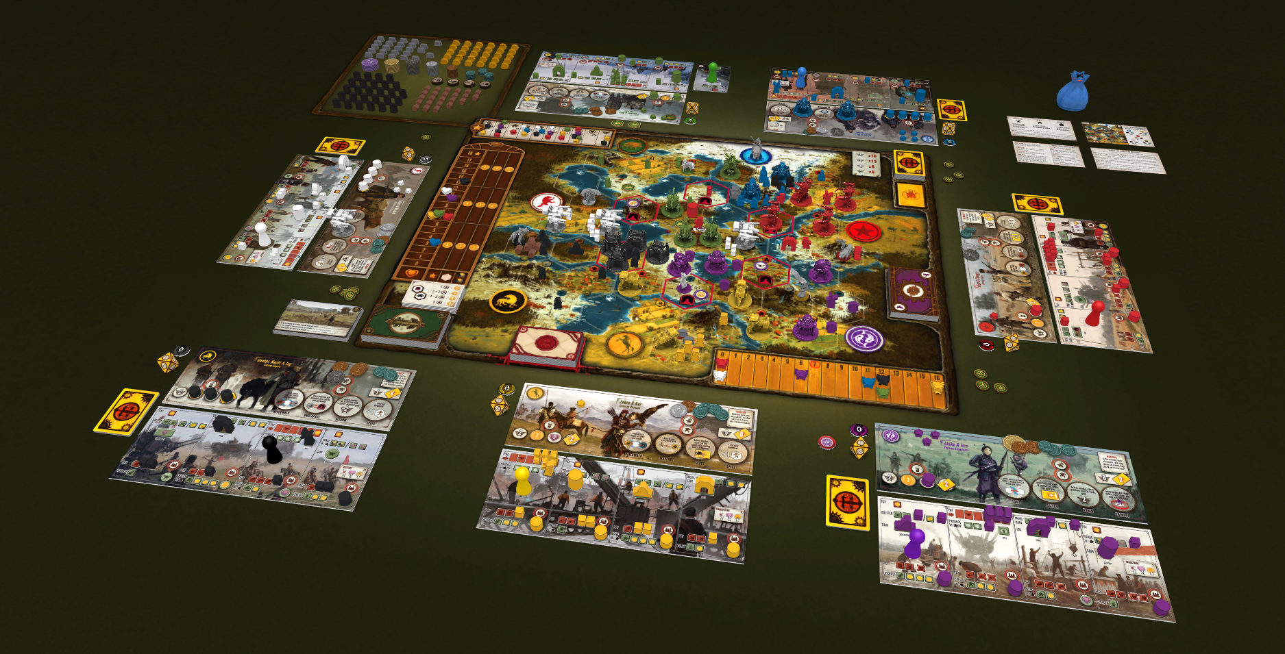 Tabletopia: Scythe – The Wind Gambit + Invaders from Afar