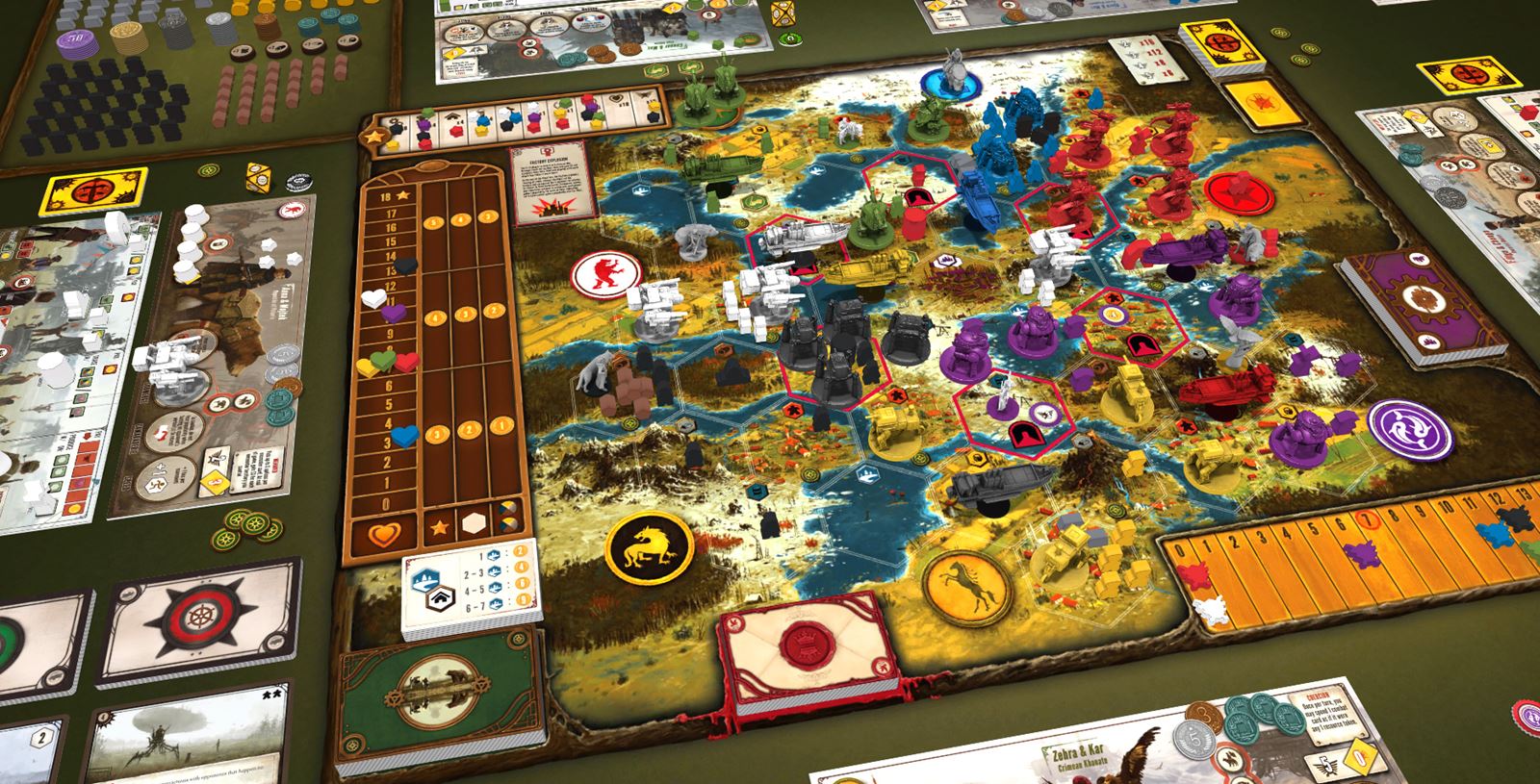 Tabletopia: Scythe – The Wind Gambit + Invaders from Afar