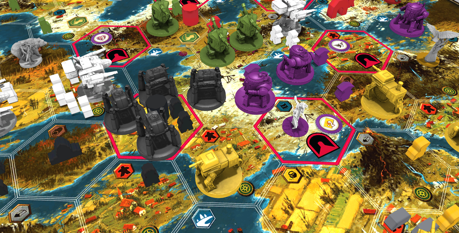 Tabletopia: Scythe – The Wind Gambit + Invaders from Afar