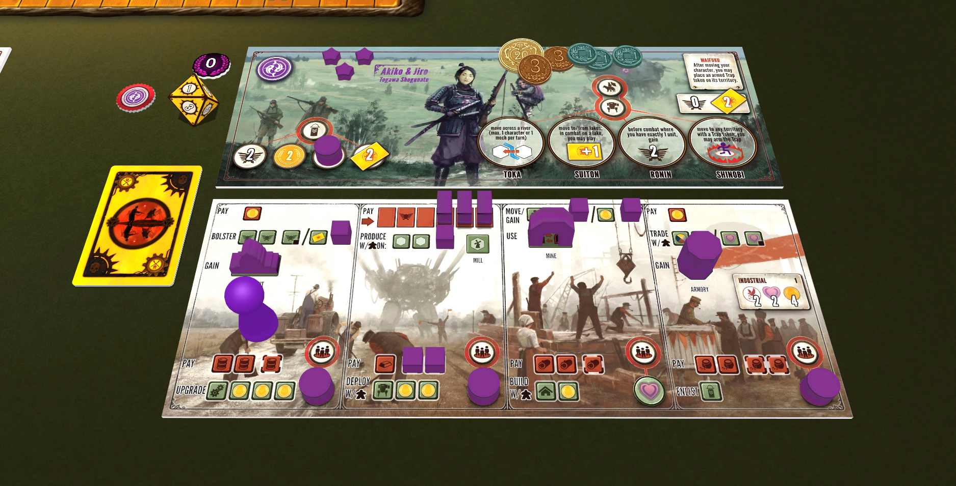 Tabletopia: Scythe – The Wind Gambit + Invaders from Afar