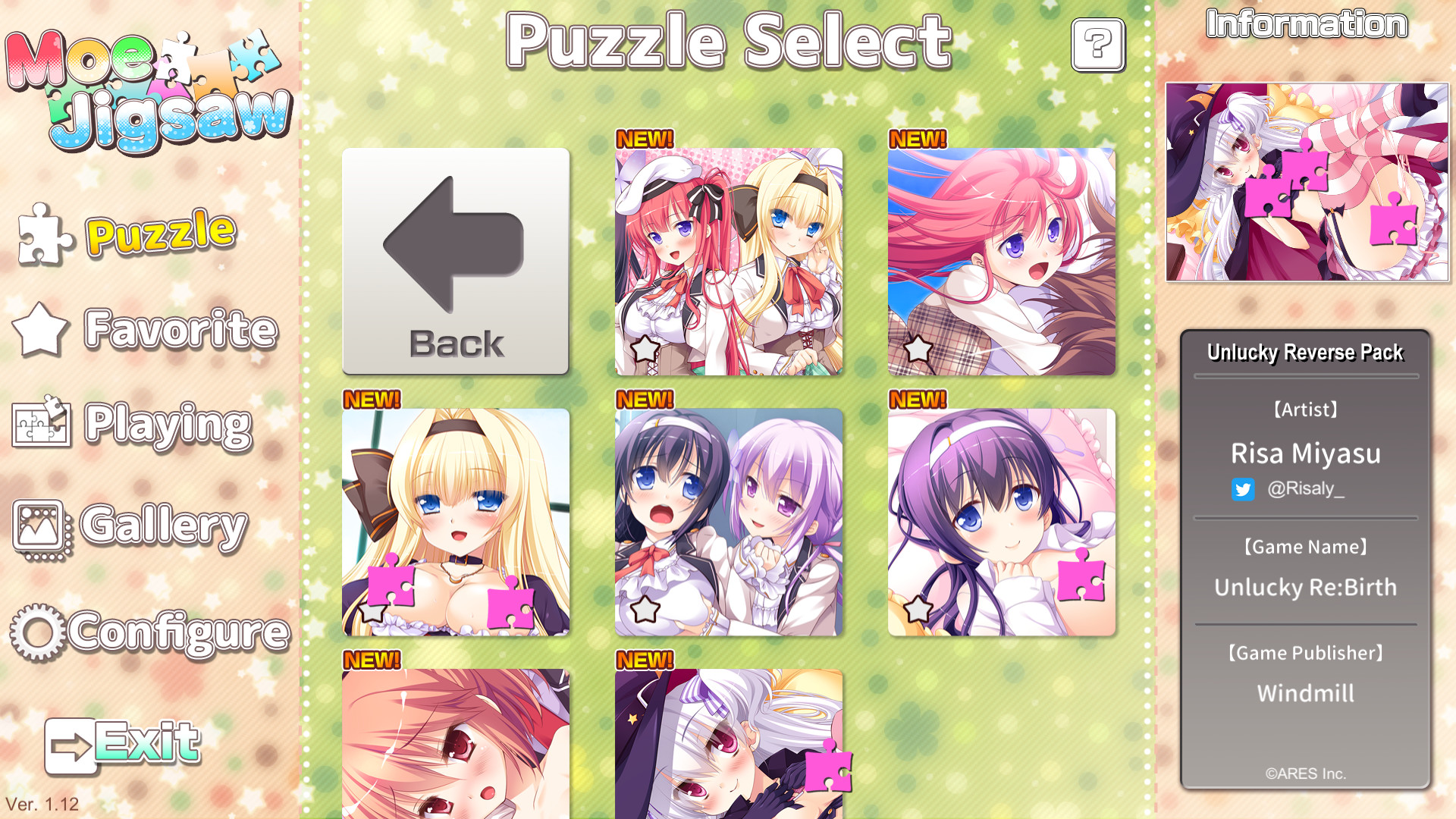 Moe Jigsaw: Unlucky Reverse Pack