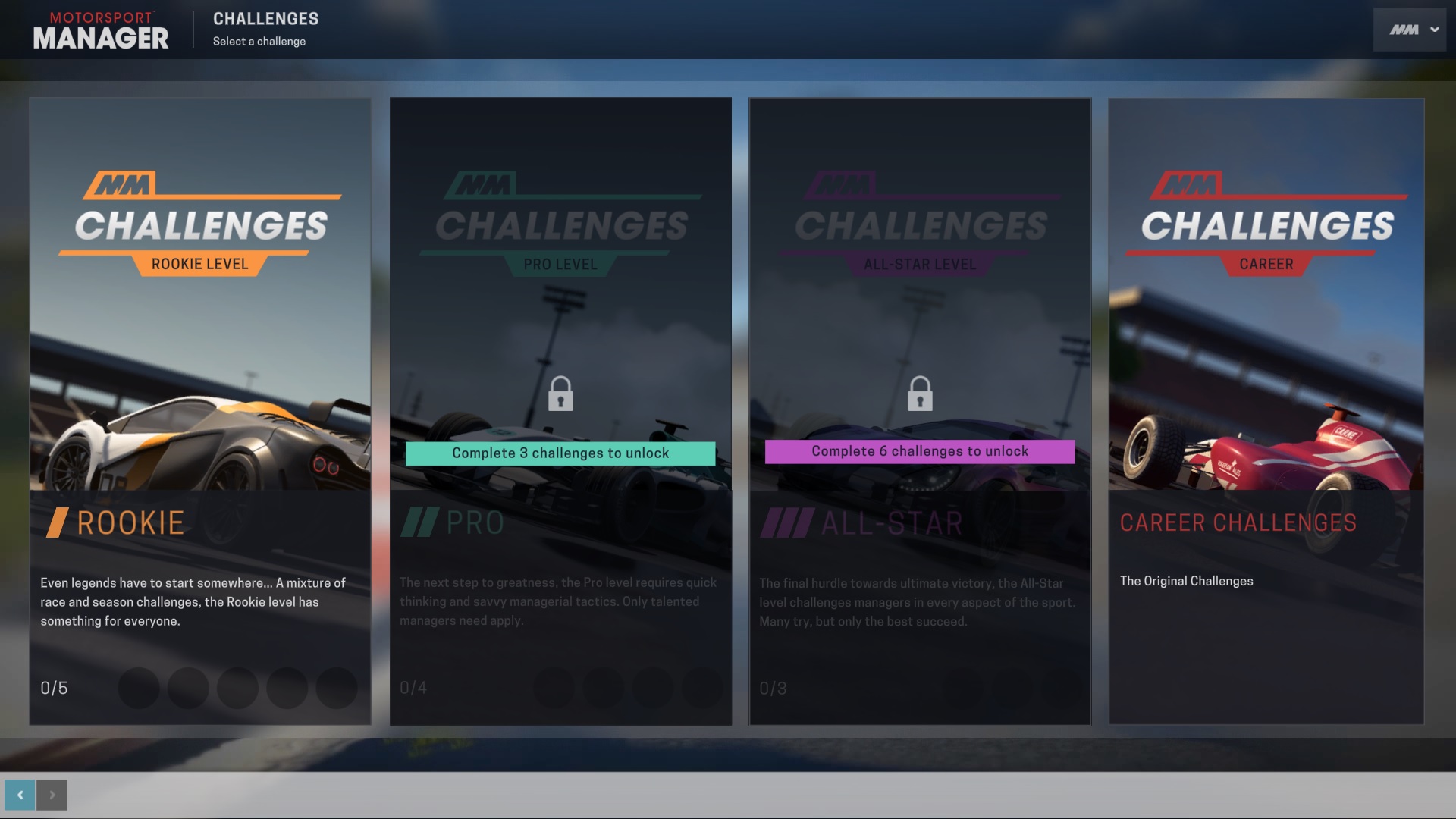 Motorsport Manager: Challenge Pack