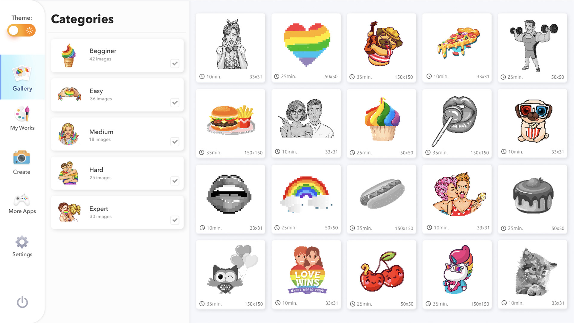 LGBT Color by Number for Adults