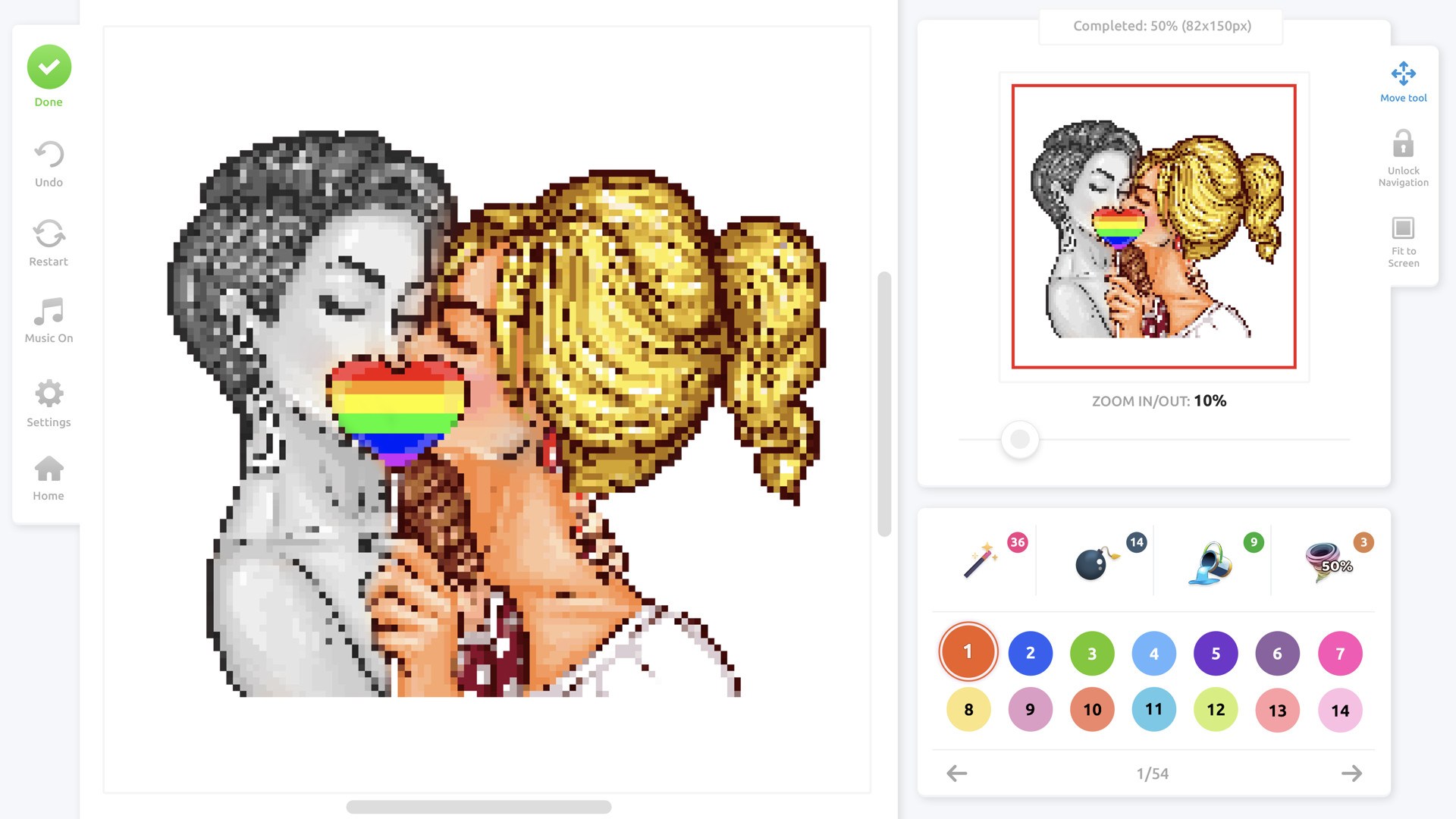 LGBT Color by Number for Adults