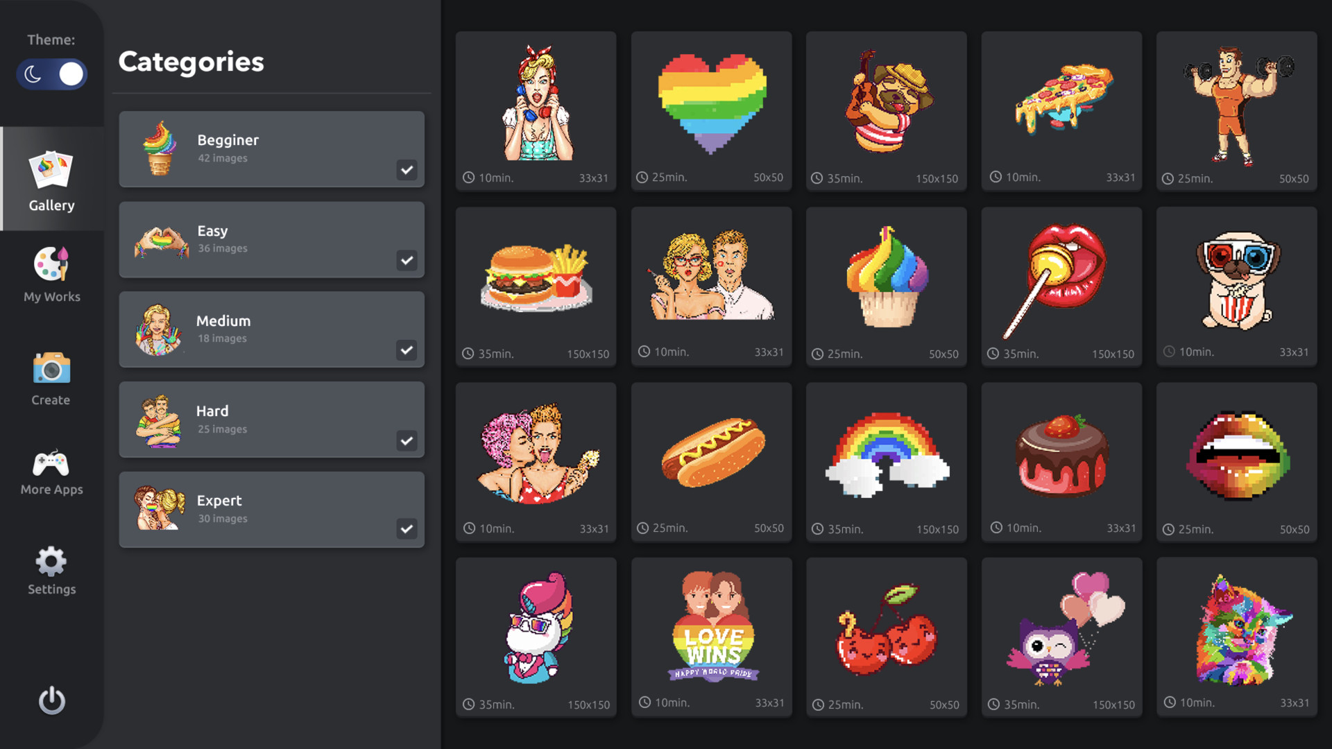 LGBT Color by Number for Adults