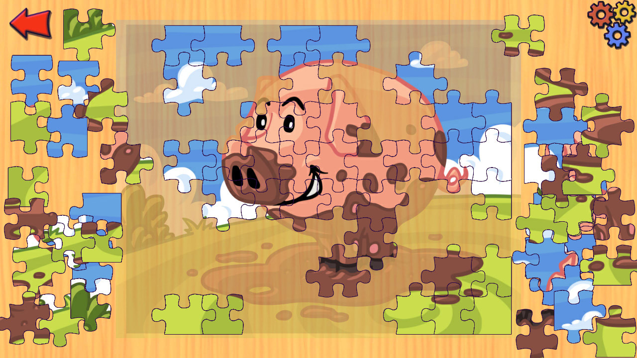 Funny Farm Animal Jigsaw Puzzle Game for Kids and Toddlers