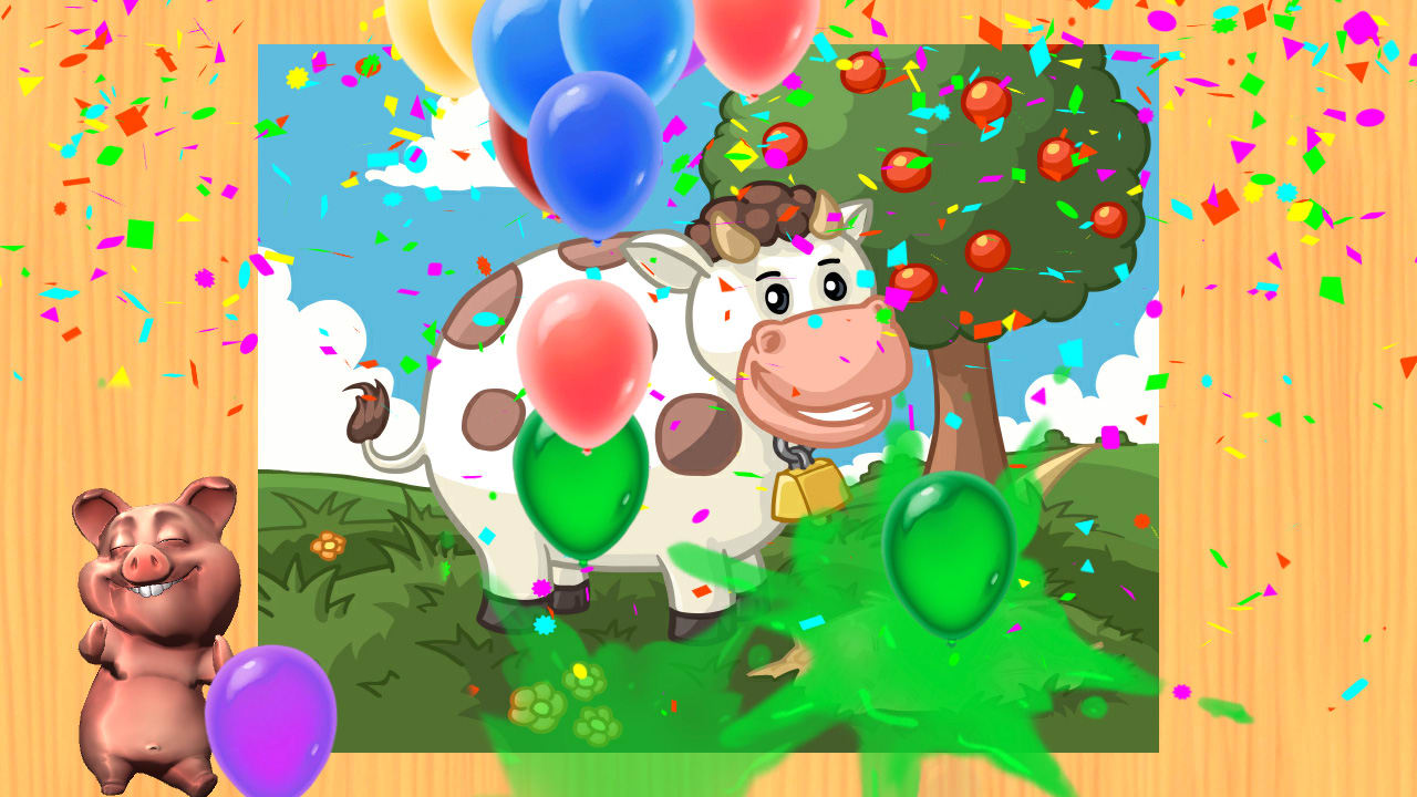 Funny Farm Animal Jigsaw Puzzle Game for Kids and Toddlers