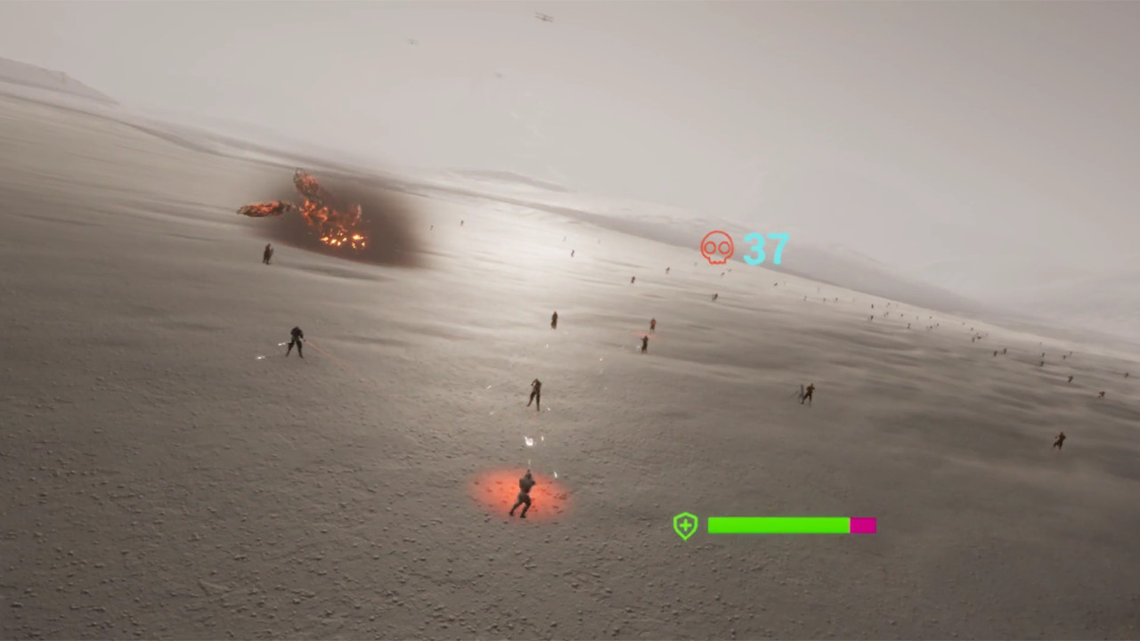 VR Lunar Base Skirmish: Control the Moon