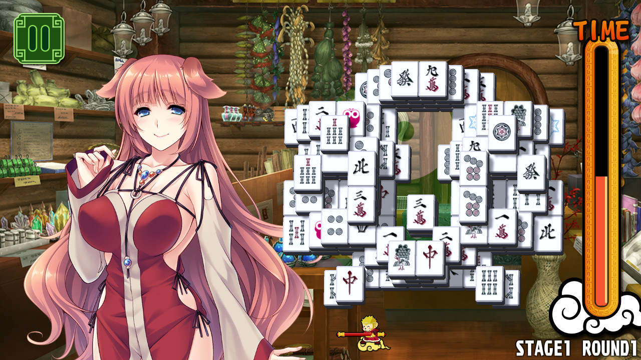 Pretty Girls Mahjong Solitaire: Green