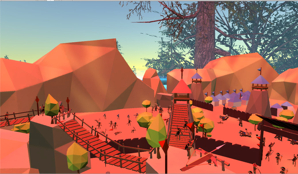 VR Wonderland: mini civilizations in a forest