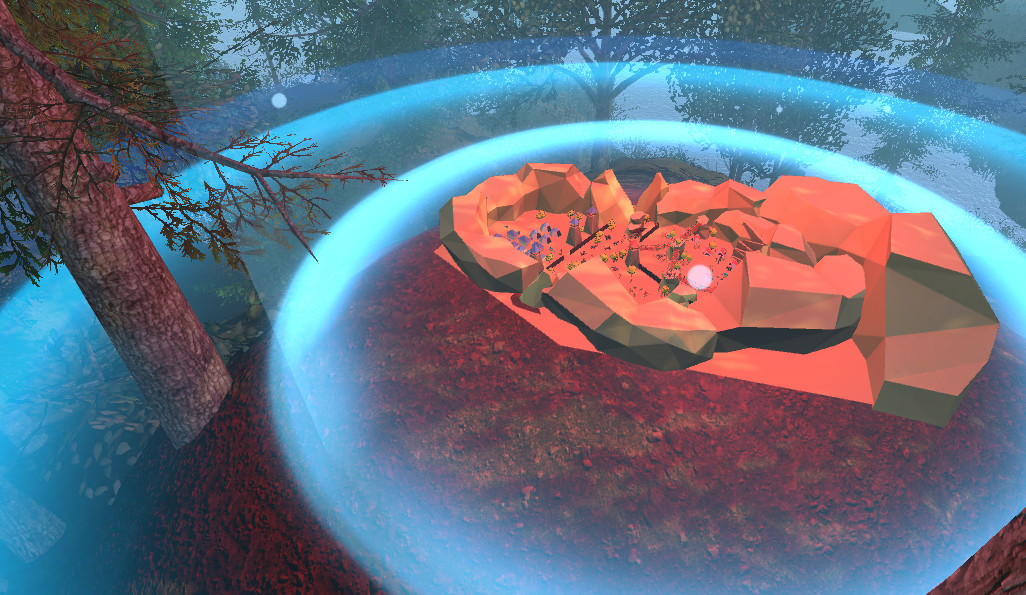 VR Wonderland: mini civilizations in a forest