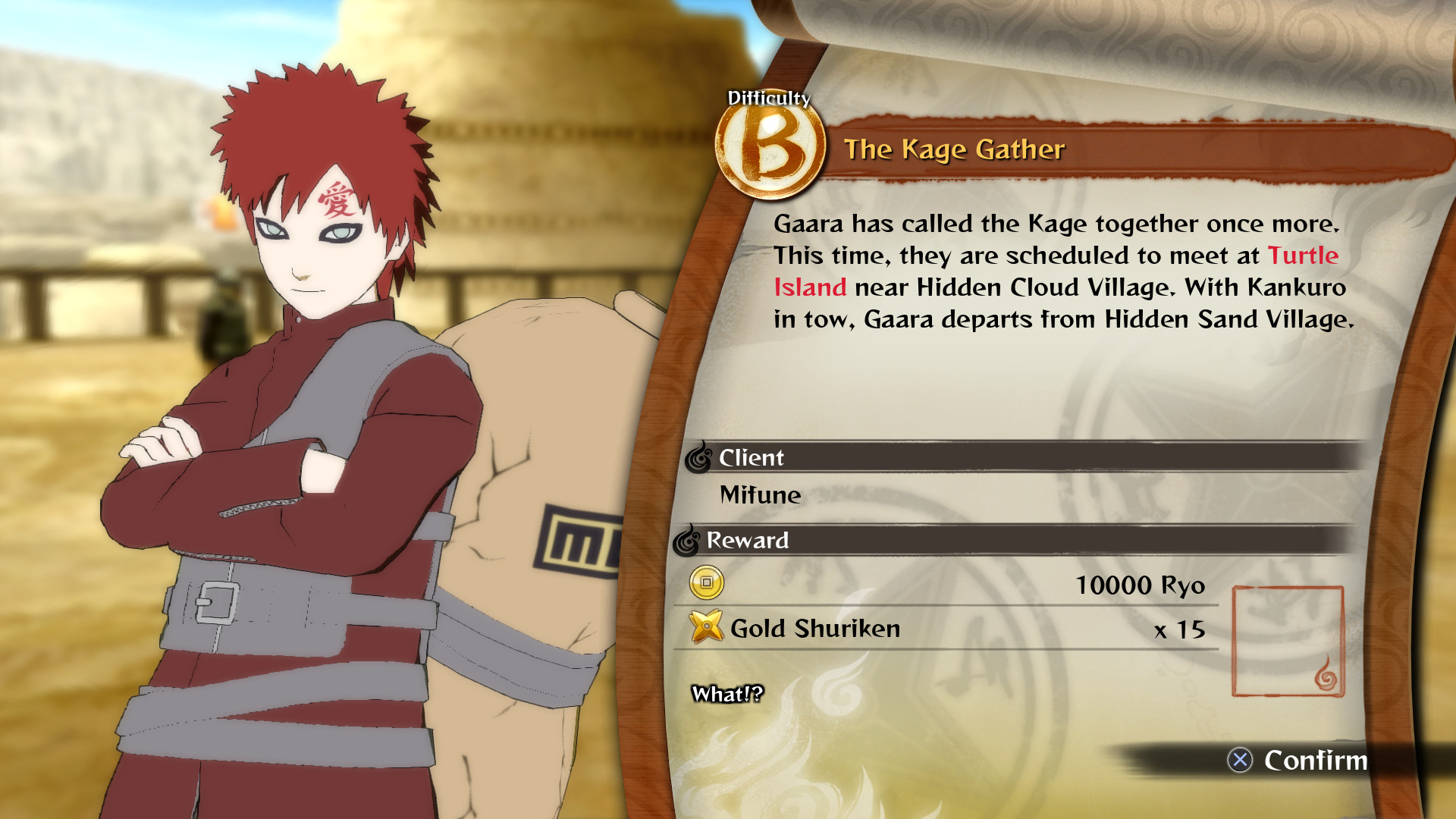 Naruto Shippuden: Ultimate Ninja Storm 4 – Gaara’s Tale Extra Scenario