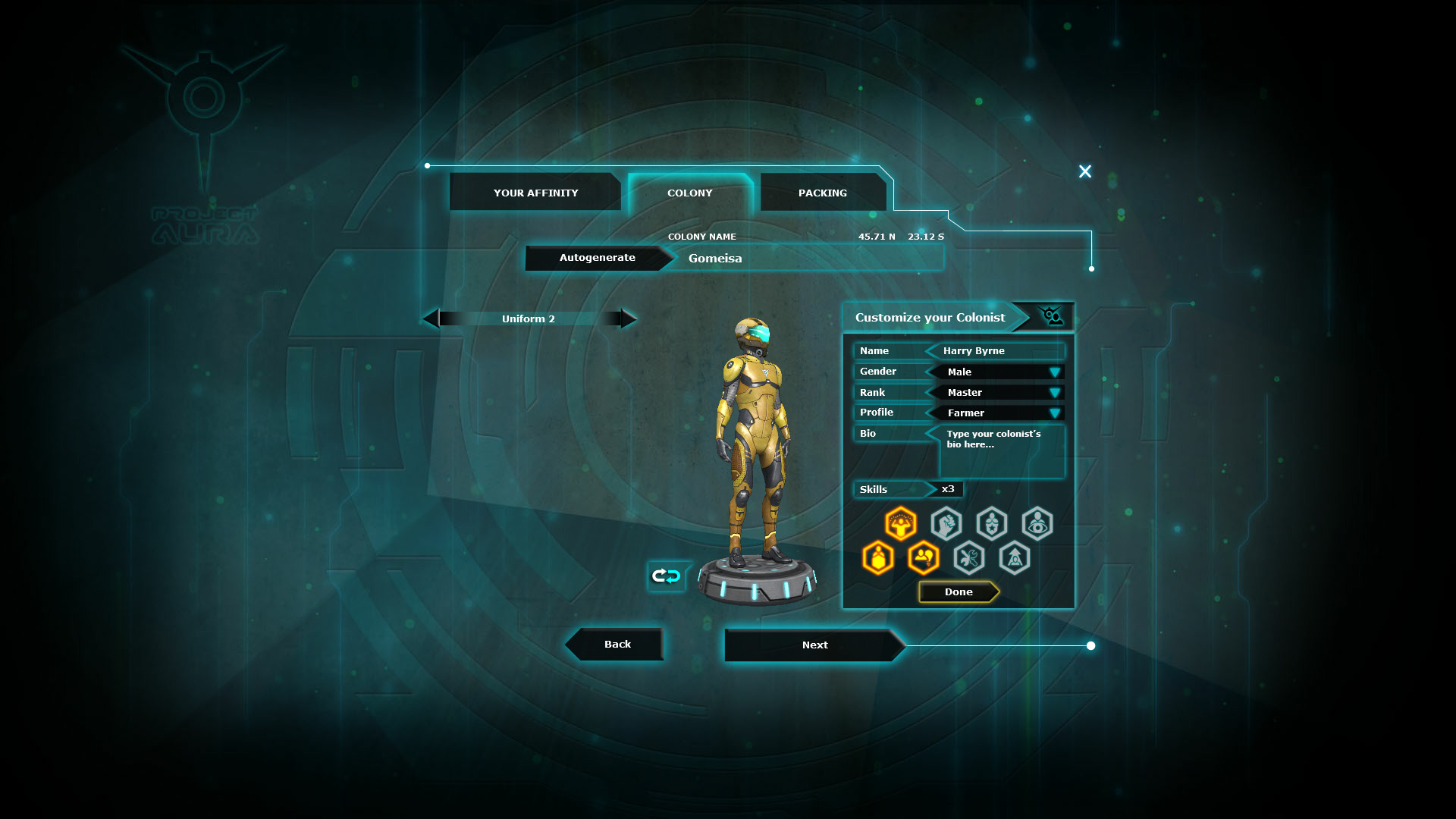 Project Aura: Master Colonist
