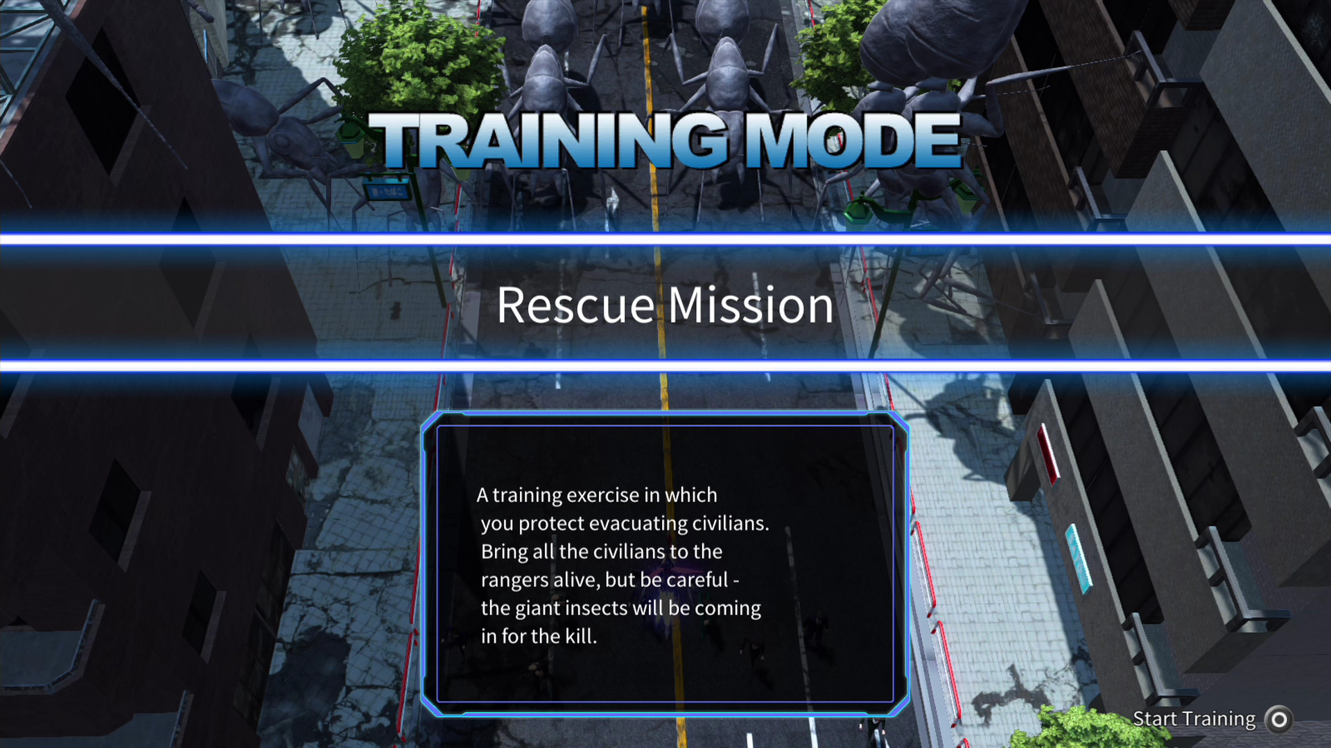 Earth Defense Force 4.1: Wing Diver the Shooter – Training Mode