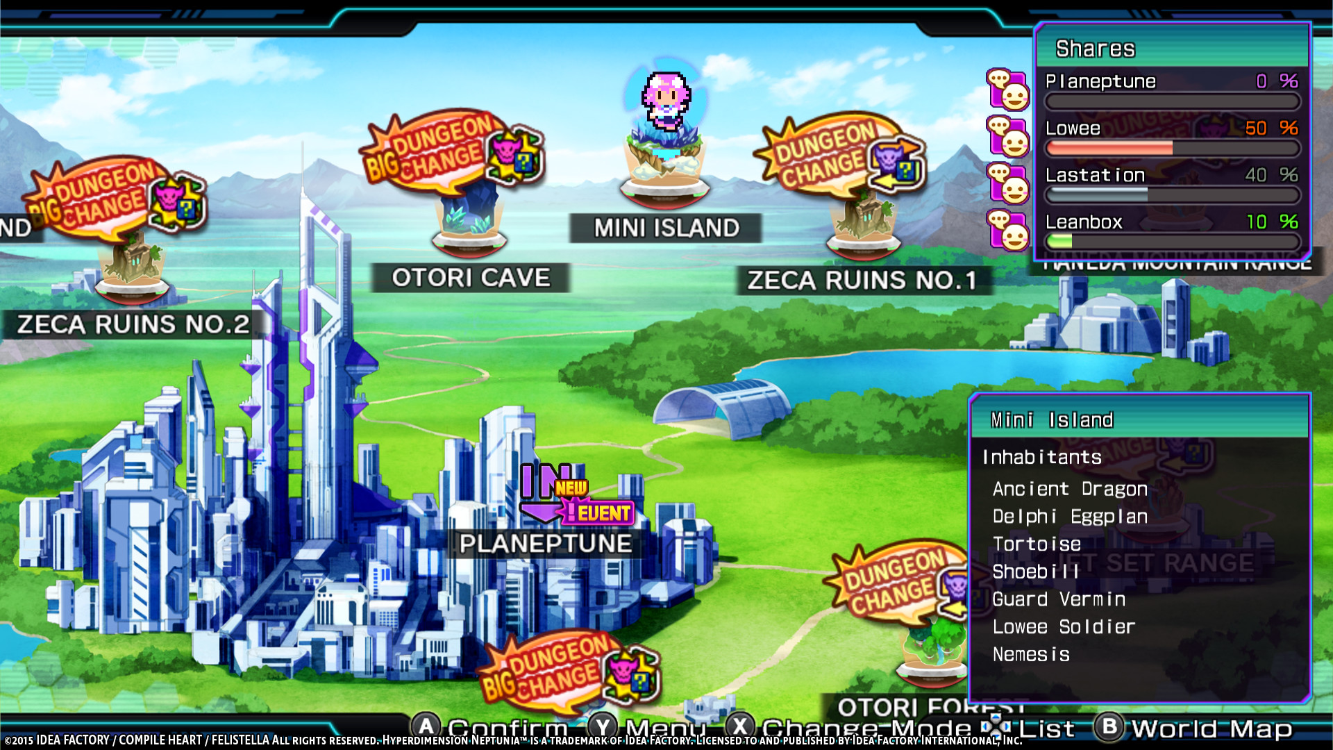 Hyperdimension Neptunia Re;Birth3: V Generation – Mini Island