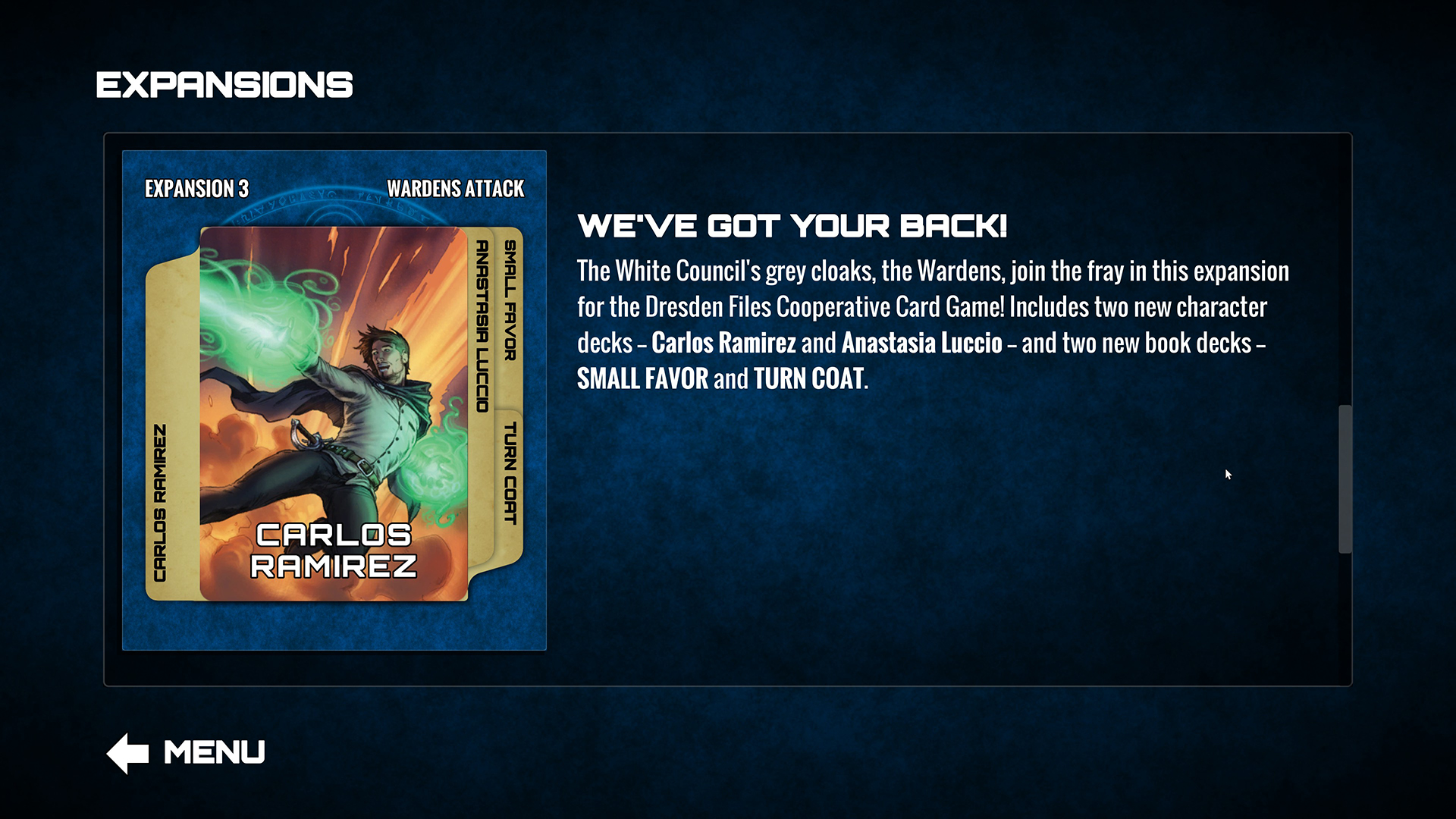 Dresden Files Cooperative Card Game: Wardens Attack