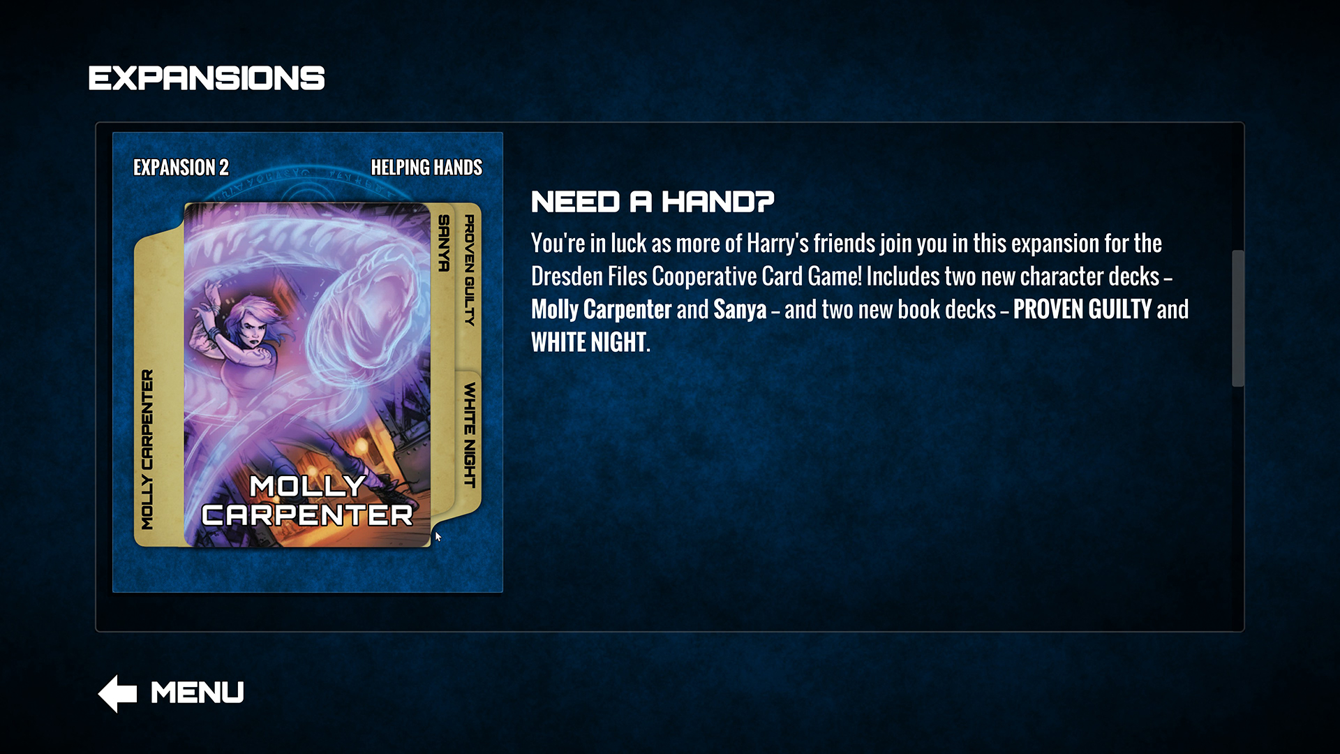Dresden Files Cooperative Card Game: Helping Hands