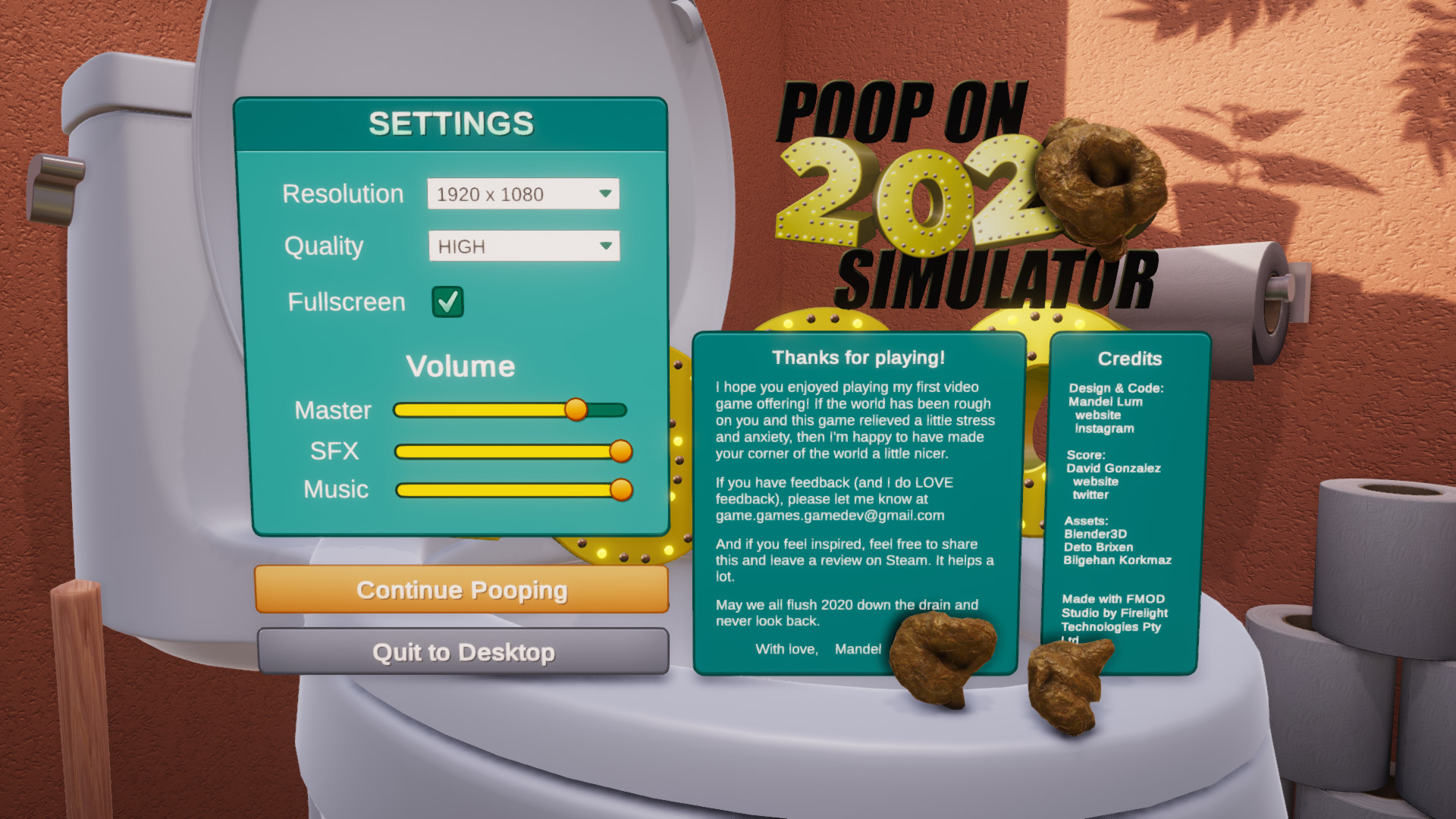 Poop on 2020 Simulator