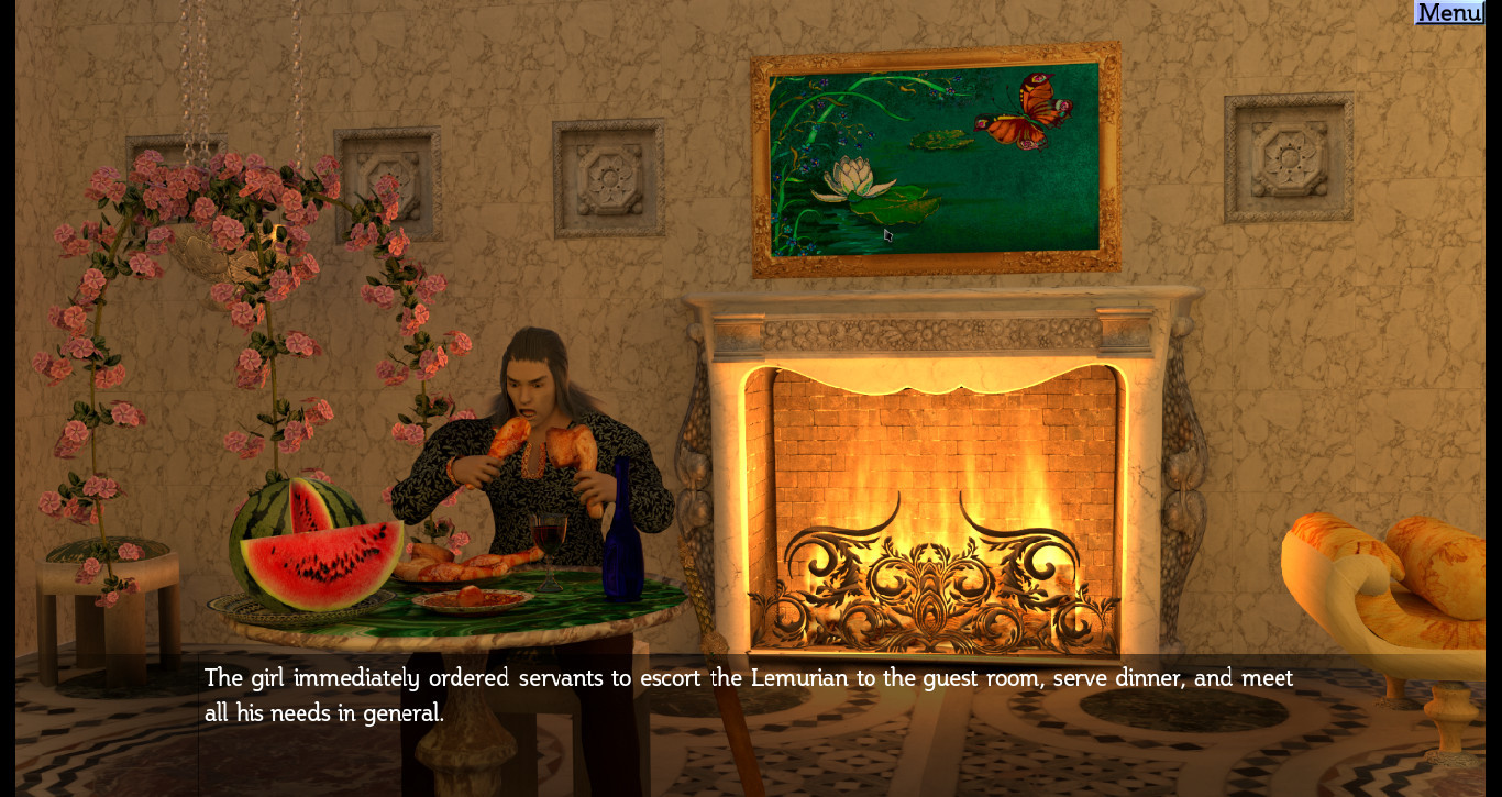 Non-Linear Text Quests: The Barbarian and the Subterranean Caves