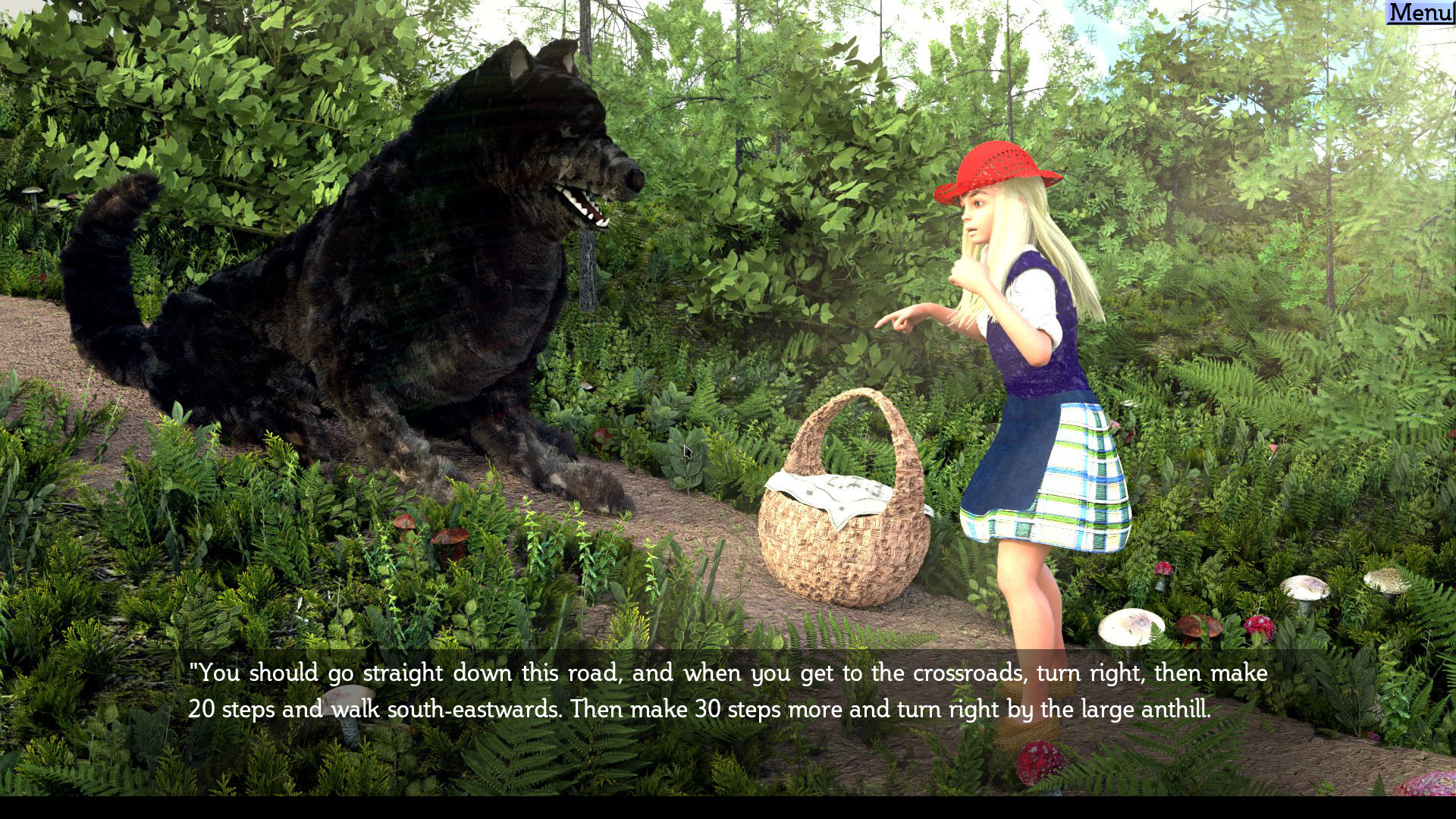 Non-Linear Text Quests: Return of Red Riding Hood Enhanced Edition