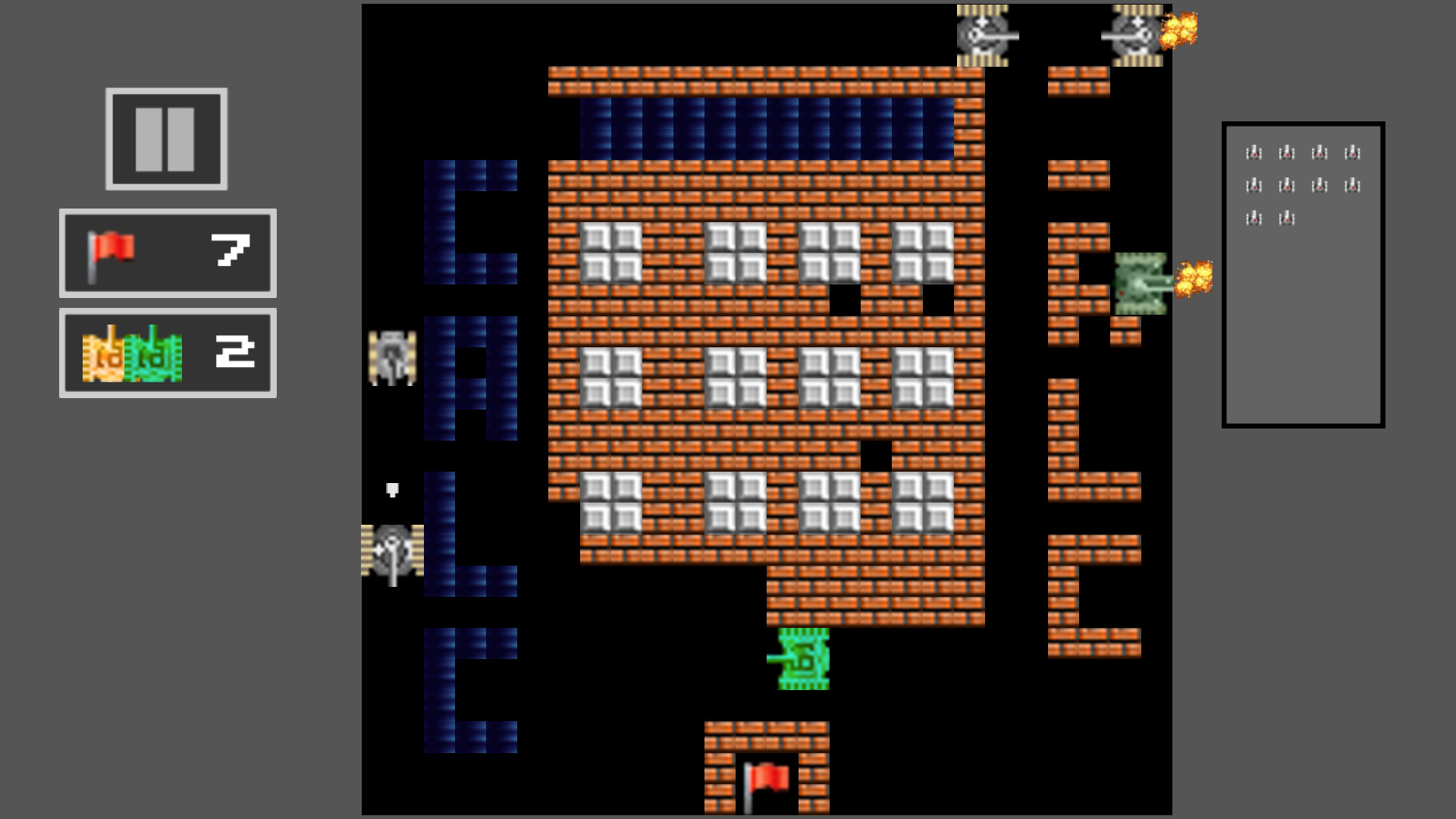 Tank Shoot 2D: Battle to save City Flag