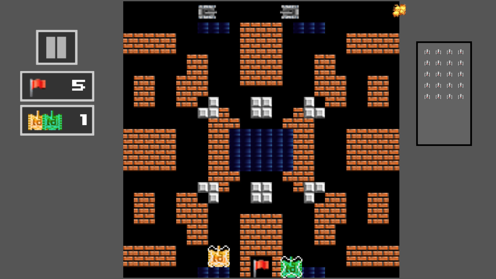 Tank Shoot 2D: Battle to save City Flag