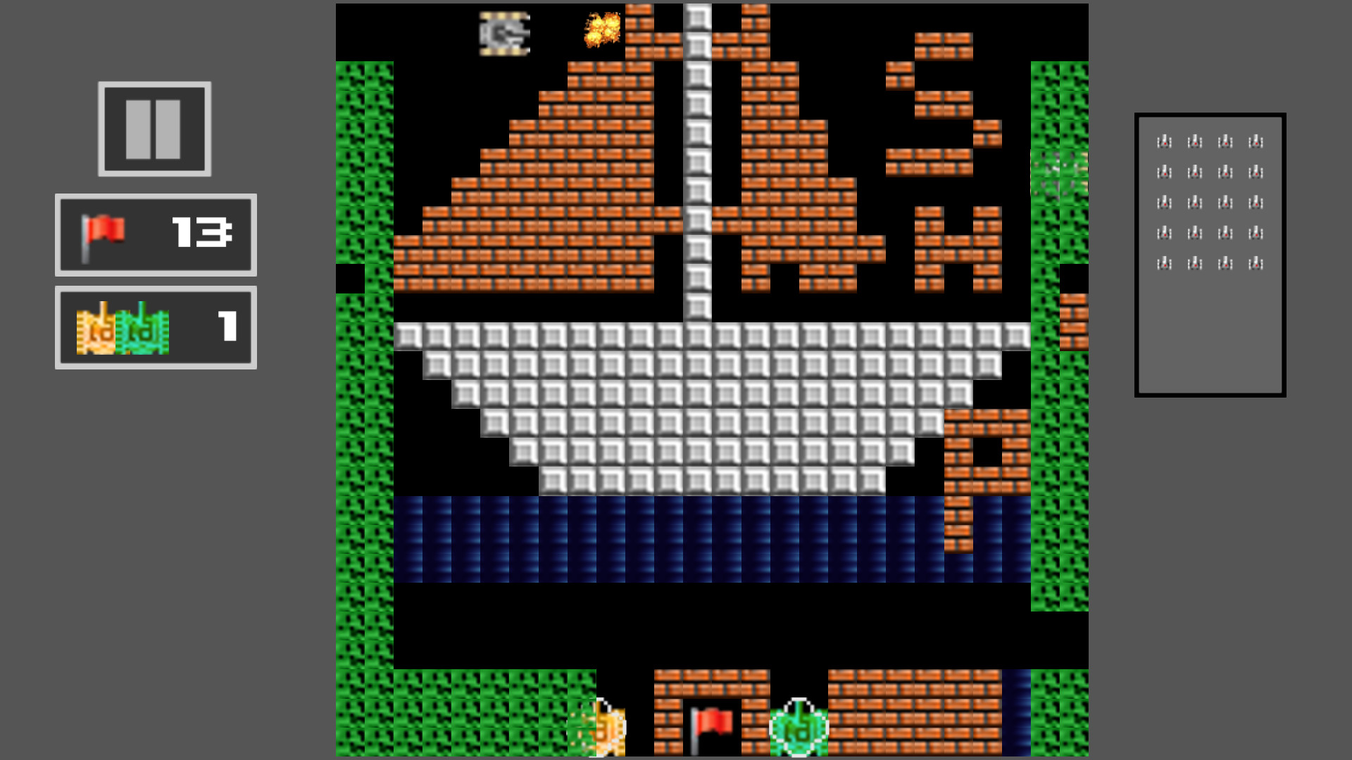 Tank Shoot 2D: Battle to save City Flag