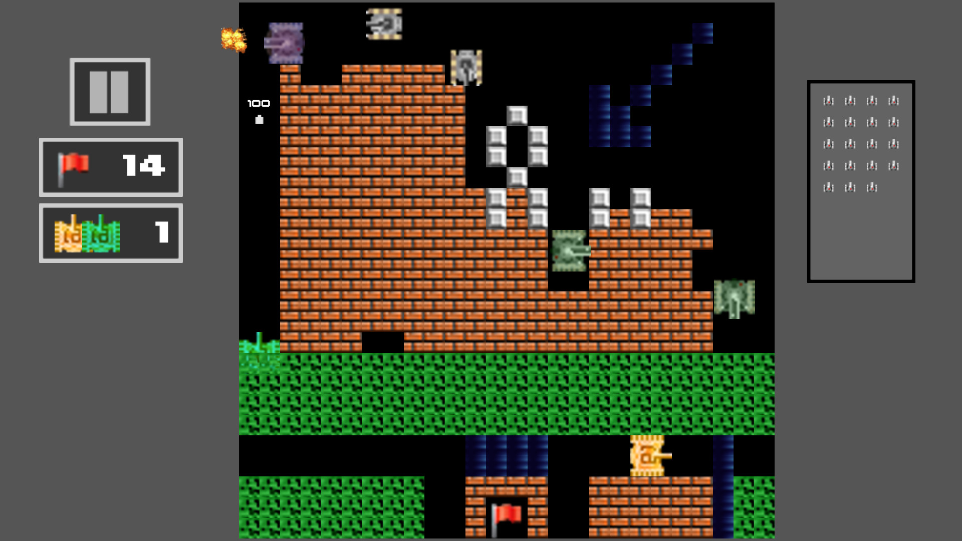 Tank Shoot 2D: Battle to save City Flag