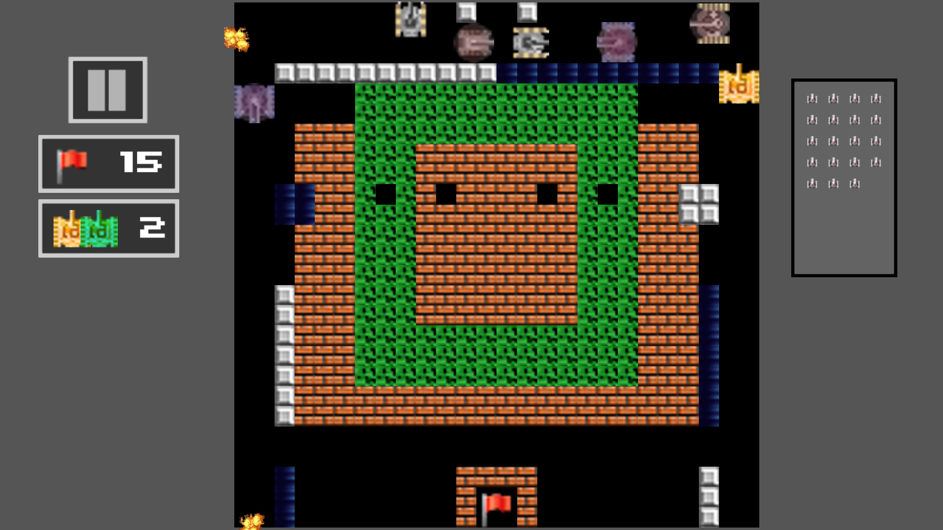 Tank Shoot 2D: Battle to save City Flag